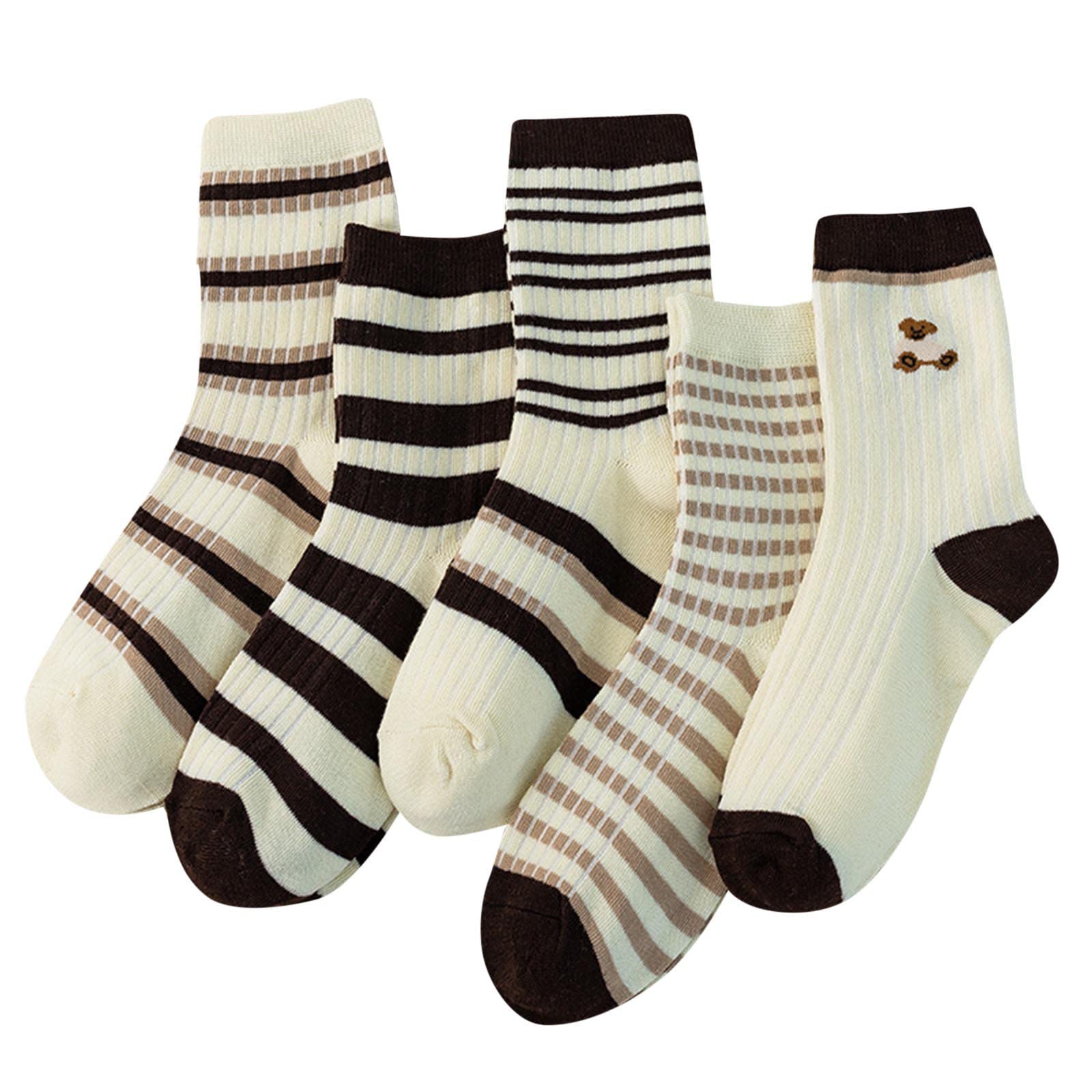 GenericGrape Knee High Women Stockings Fashionable Spring And Summer New Pattern Color Blocking Simple Socks Breathable Comfortable Socks Lingerie for Women with Stockings