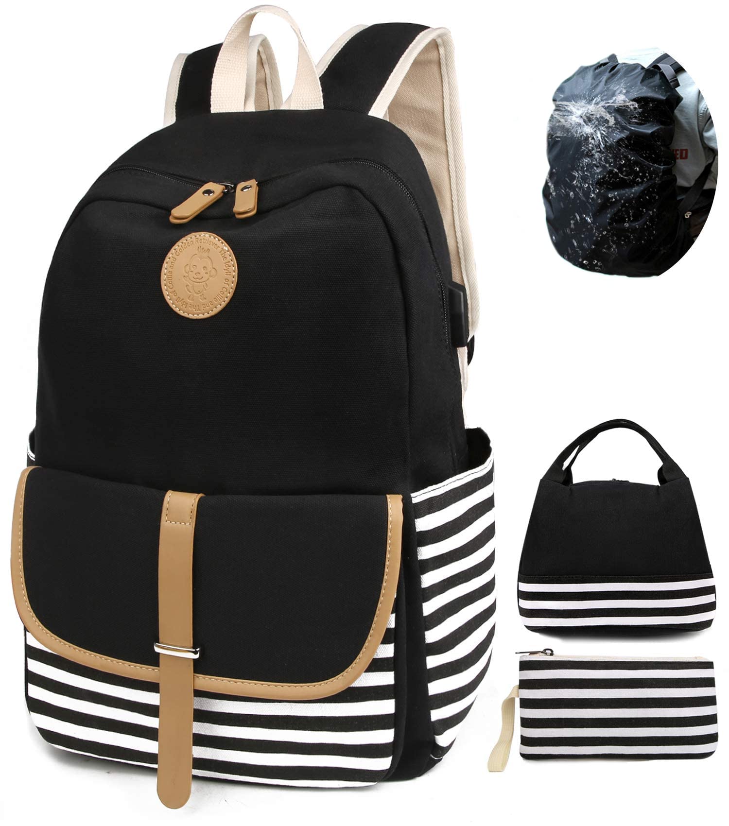 MISSNINE Women's Laptop Backpack - 15.6" Water Repellent, Charging Port, Travel School Bag - View #7
