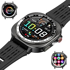 Military Smart Watches for Men Answer Make Call AMOLED 1 43 Smartwatch Flashlight 130 Sports Heart Rate Sleep