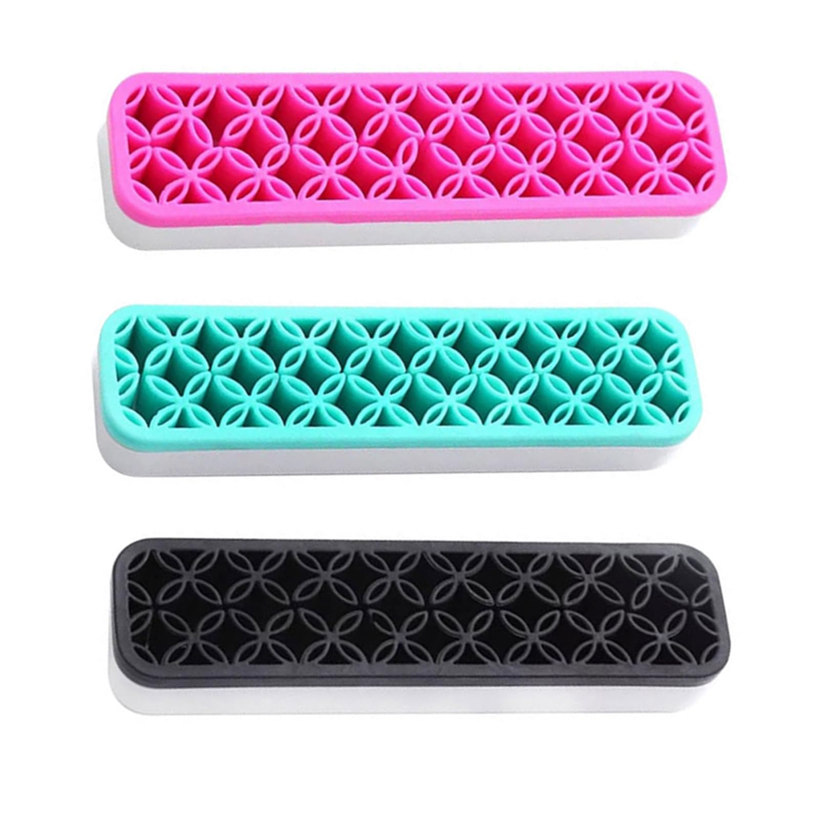 Lot de 5 supports de pinceaux de maquillage portables en silicone multi-usages pour pinceaux et outils d'artisanat