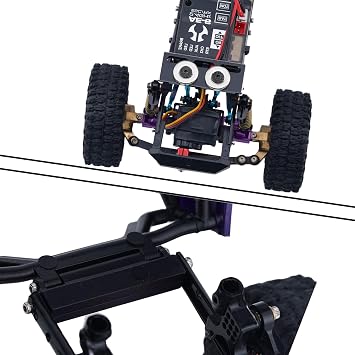 DJX SCX24 Body Shell with Bed Rack for Axial SCX24 C10 Bronco Wrangler Base Camp 1/24 RC Crawler Car (Black)