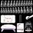 Makartt Nail Tips and Glue Kit: Almond Medium Tips 500PCS with 3D Gel Solid Builder Gel for Extension, Full Cover Pre-Buffed Nails, Non-Sticky Carving Glue, Complete DIY Manicure Nail Art