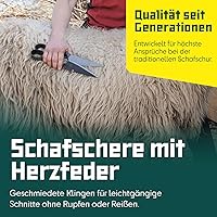 Vista 3 de BERGER Topiary & Sheep Shears 2722 - Cuchillas autoafilables de grado comercial, resorte de corazón, diseño ambidiestro, 6.1 pulgadas, borde