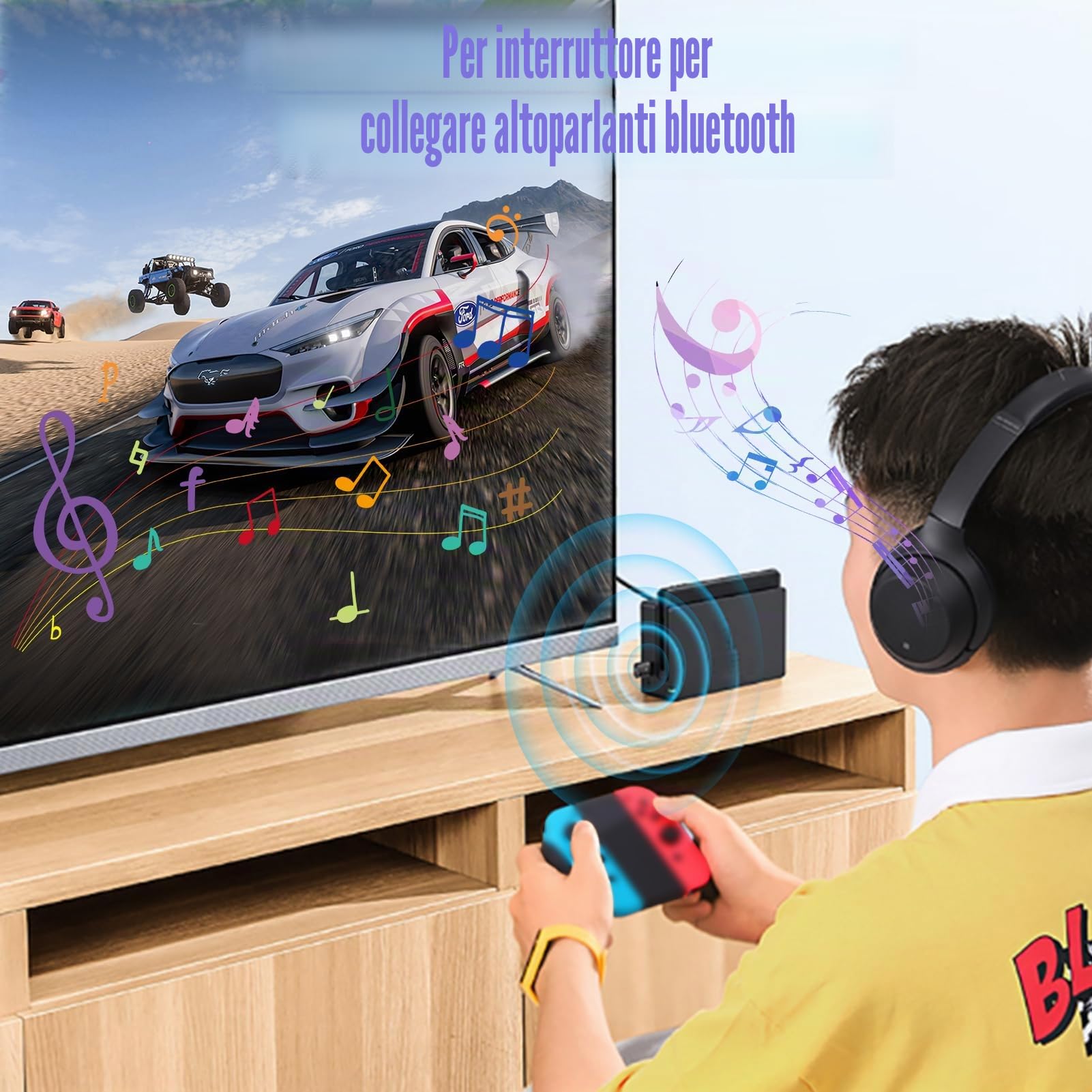 Bluetooth 5.3 Adattatore per PC, Dongle USB per Windows 11/10/8/7, Trasmettitore Nano Plug & Play Ricevitore Bluetooth, Compatibile con PS5/PS4/Switch, Adattatore Audio USB a Bassa Latenza con aptX