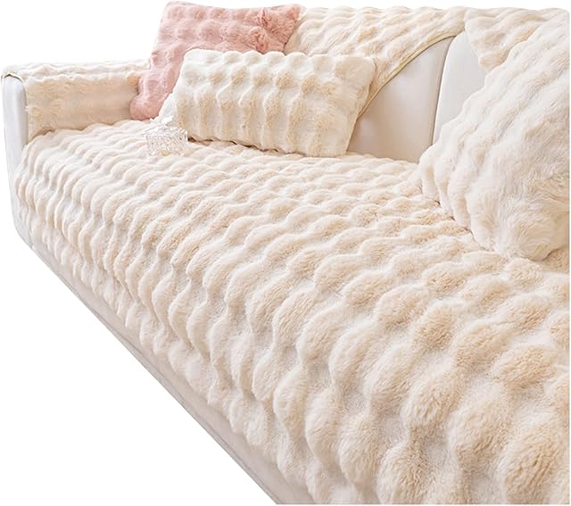 Couch Sofa Cover Furniture Protector Cover Sofa Slipcover Sofa Cover Sofa Covers Rabbit Plush Sofa Cushion Winter Thickened Warm Sofa Cover Non Slip Plush Cover Cloth Towel