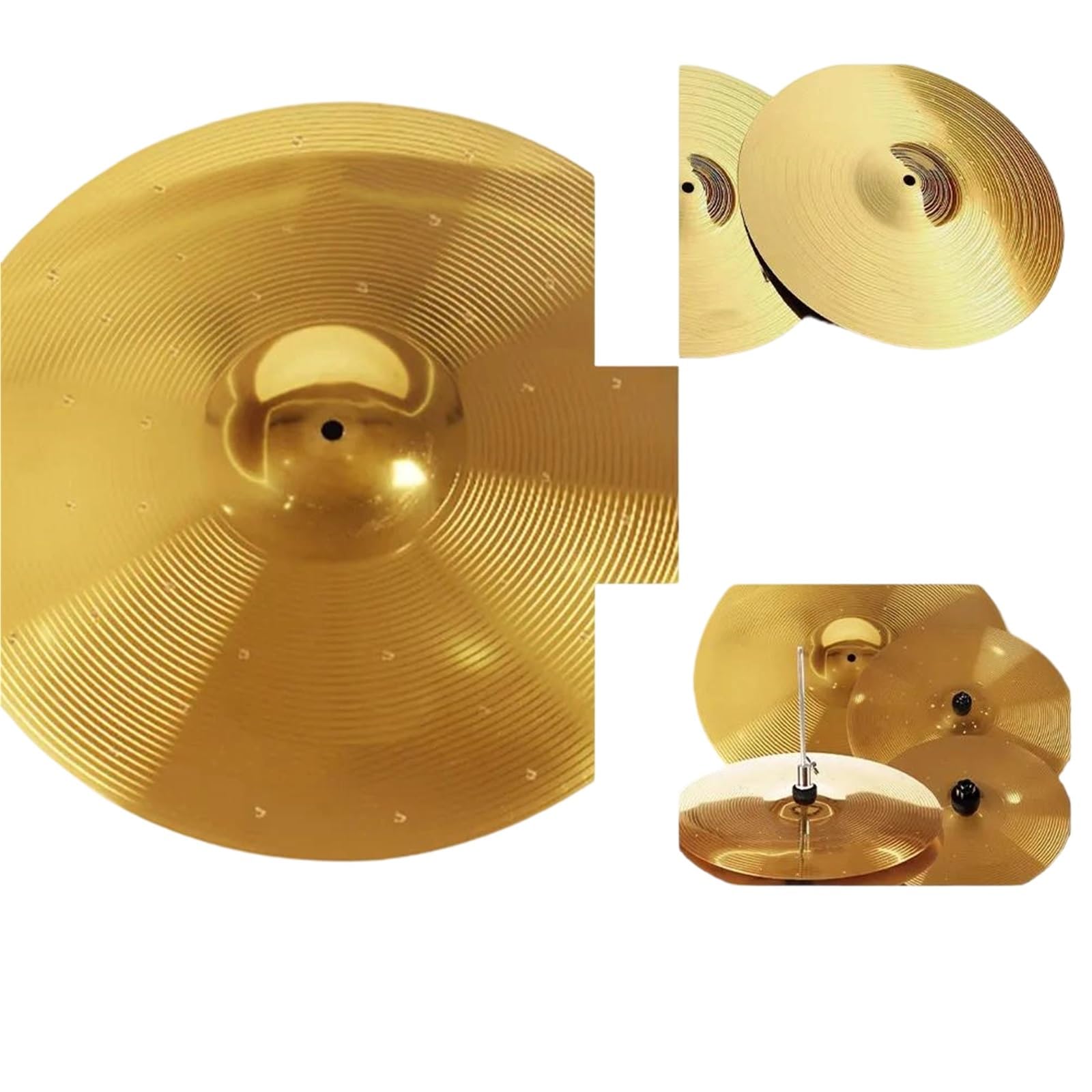 Platillos Profesionales De Batería En Platillos Para Batería Crash Cymbal Drum Set Práctica Uso De Metal Robusto Ligero Servicio Largo