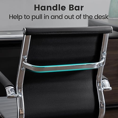 Miniatura 6 de Juego de 2 sillas de recepción de invitados de oficina, sillas de sala de conferencias, sillas de sala de espera, sillas de escritorio de oficina