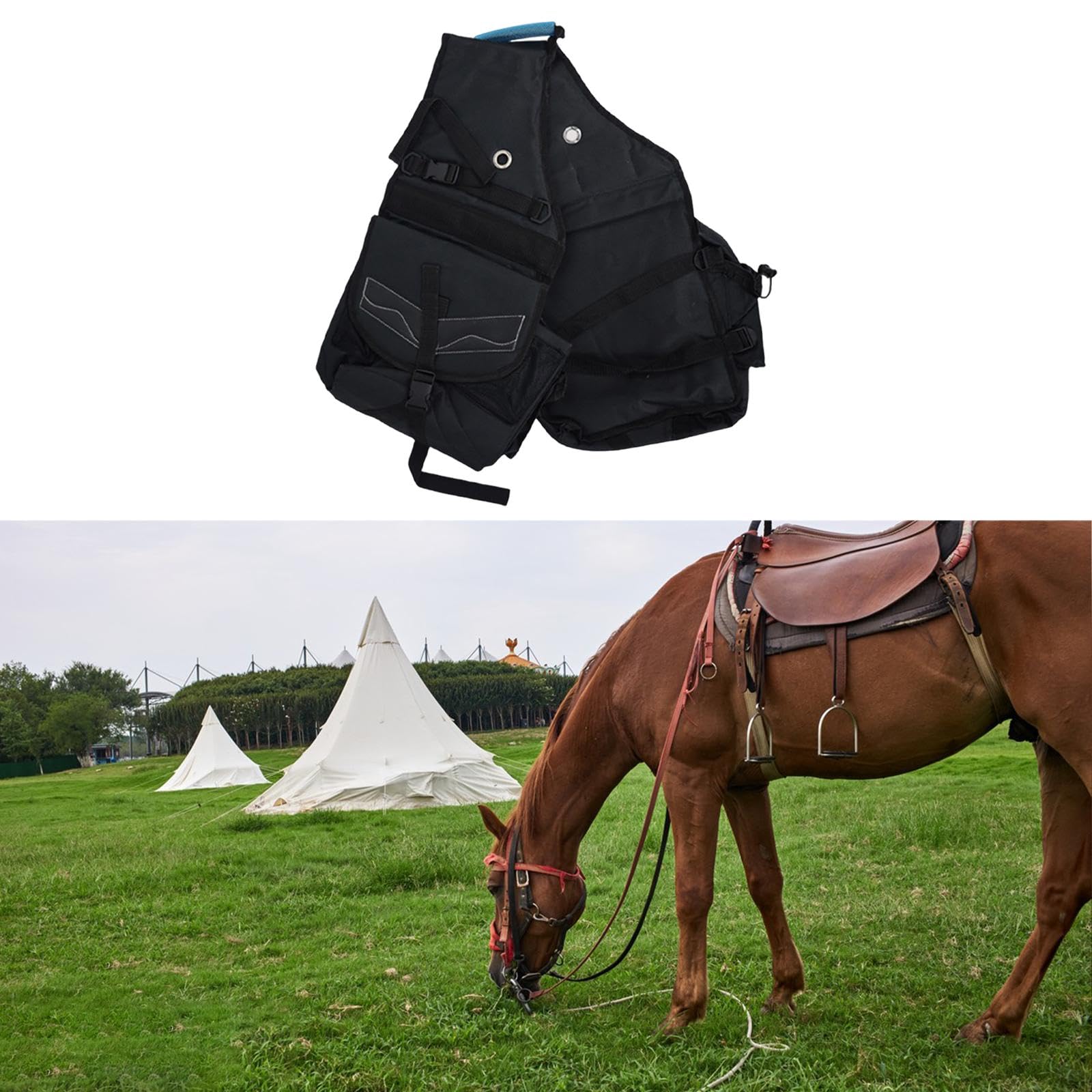 Bolsa de Lona para Silla de Montar, Ligera, Compacta, Multiusos, para Equitación/Deportes Western.