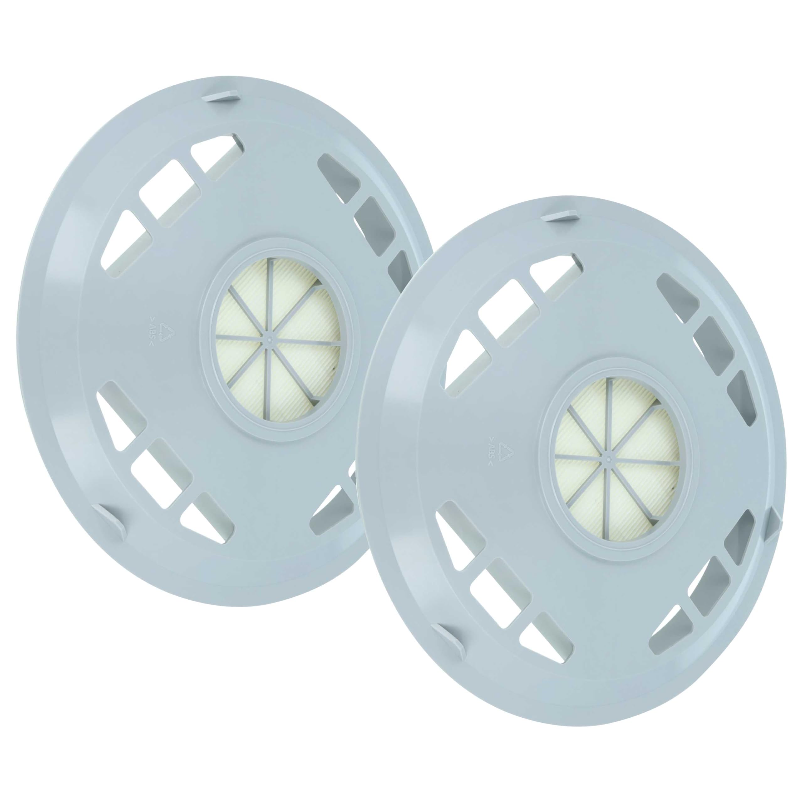 vhbw 2x Filtro compatible con Nilfisk-Alto GD 930 S 2 Cubic, GD 936, GD 930 S2 HEPA aspiradora - Filtro de aire de salida (filtro EPA), blanco/gris