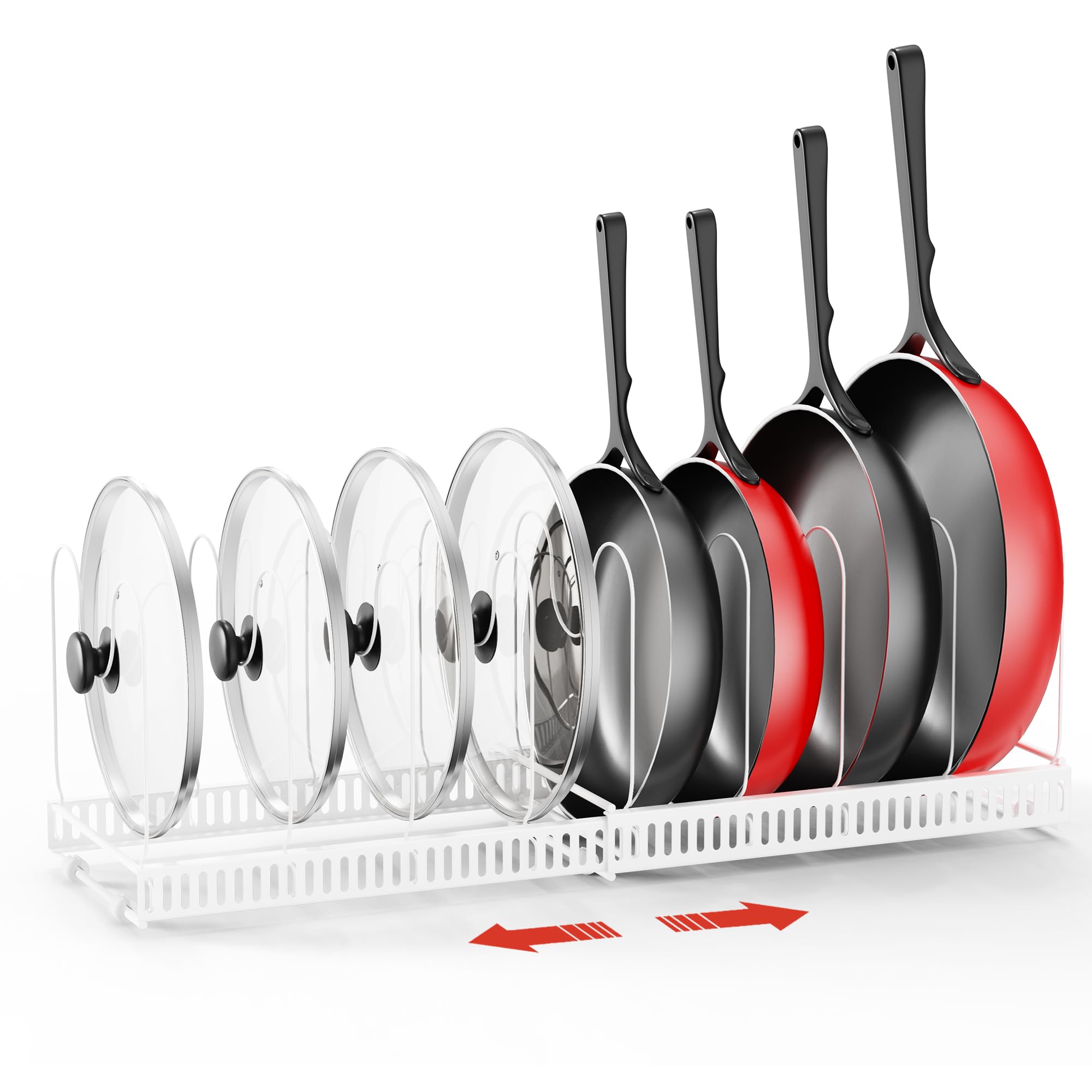 Bellsal Expandable Pots And Pans Organizer Rack For