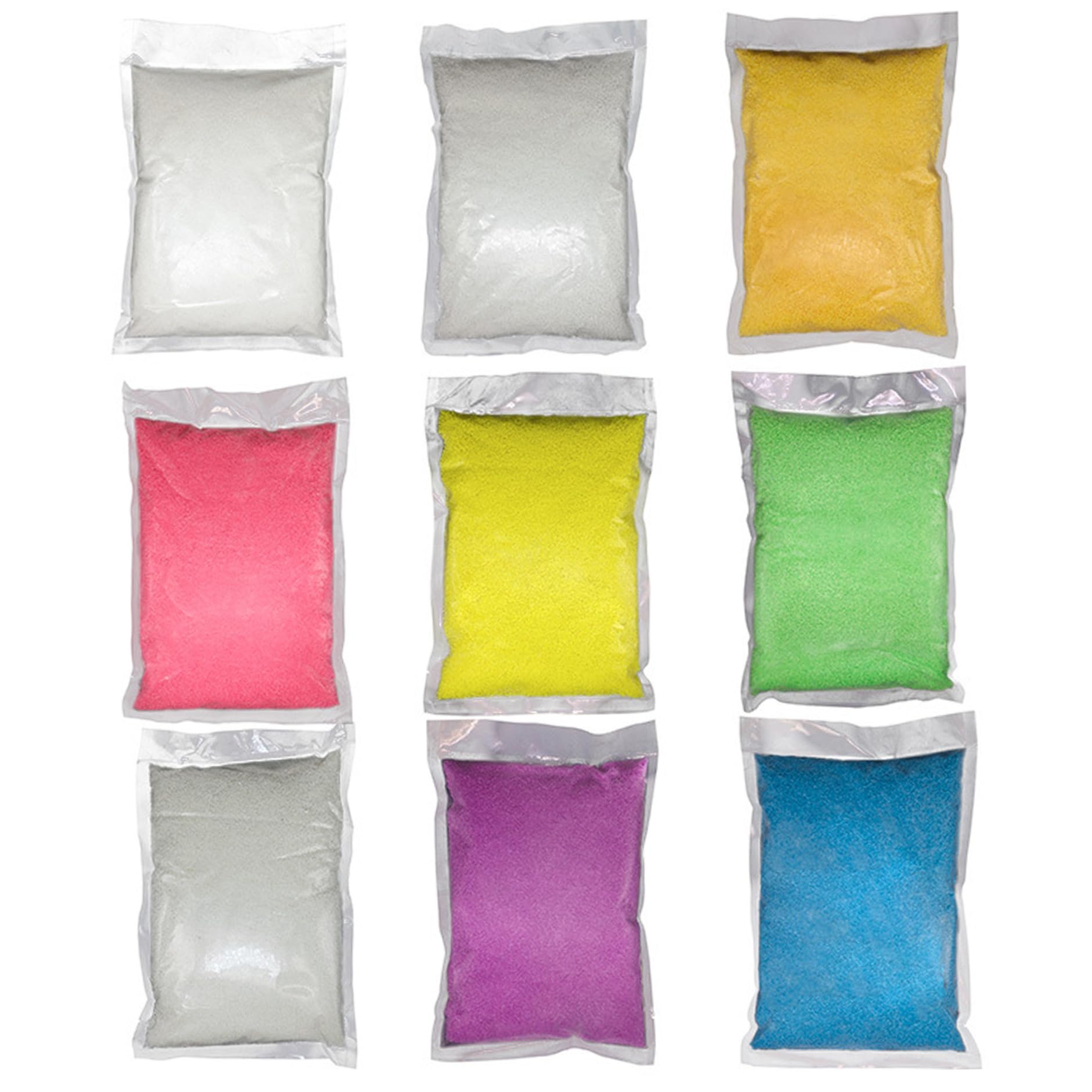 Glow in the Dark Mica Powder, 9 Bags Glow in the Dark Powder Reusable Long-lasting in Pigment Luminous Sand for DIY Wish Bottle Decor, Aquarium Sand, 10g/Bag