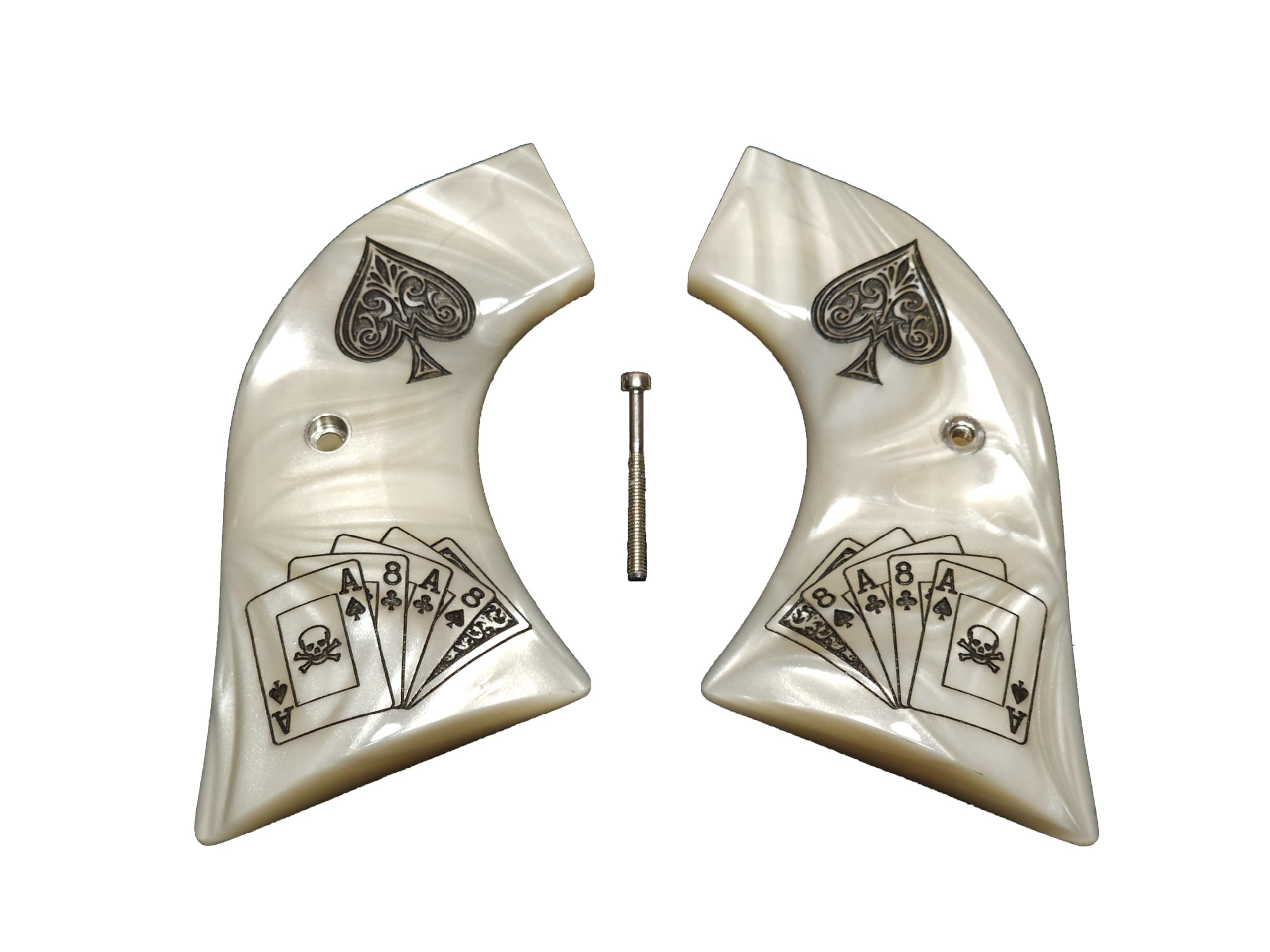 Pearl Dead Man's Hand Ruger Vaquero/Blackhawk/Wrangler Grips