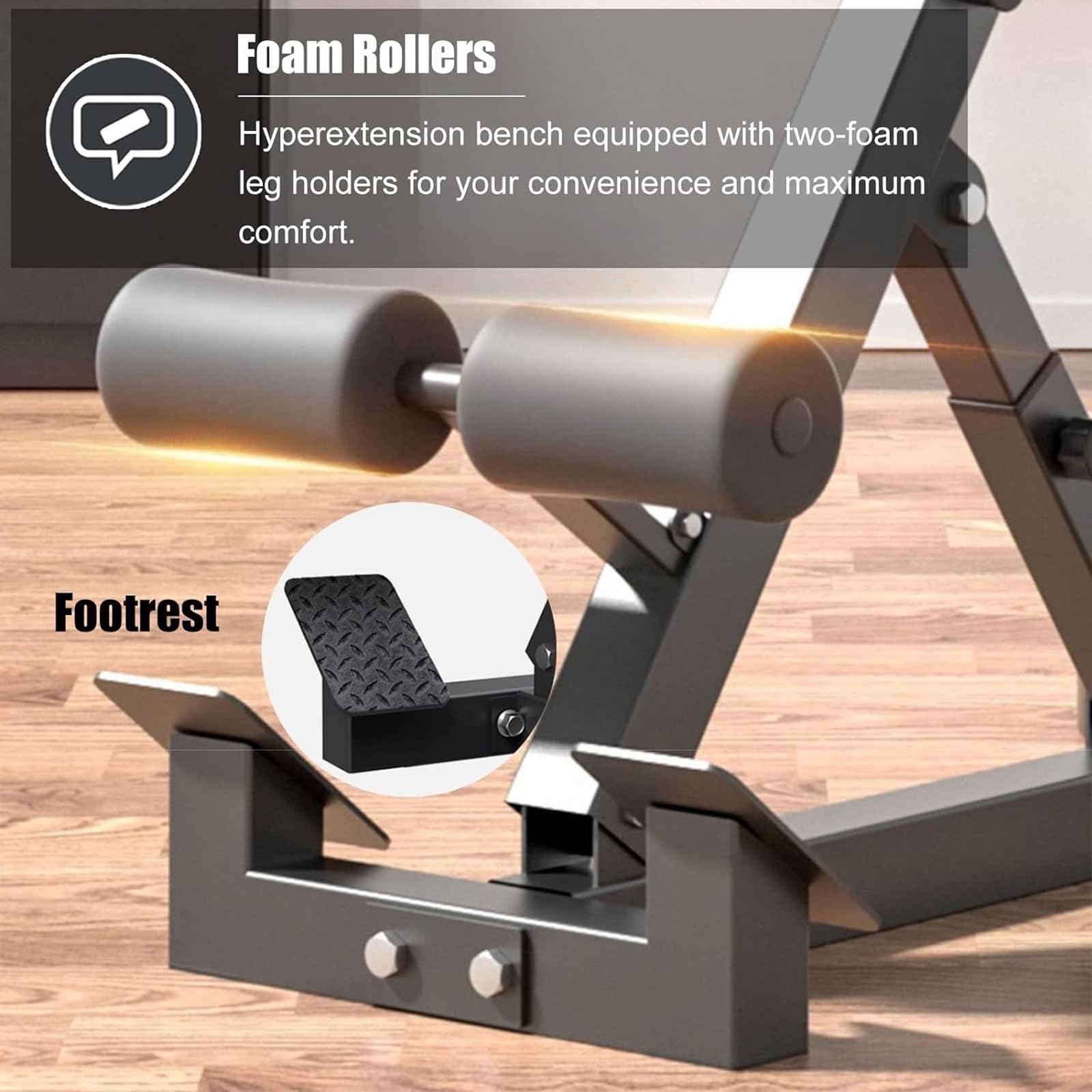Hyperextension Bench sedia romana regolabile attrezzatura per esercizi di forza per allenamento gambe attrezzature per allenamento addominali attrezzatura per palestra a casa carico 150 kg
