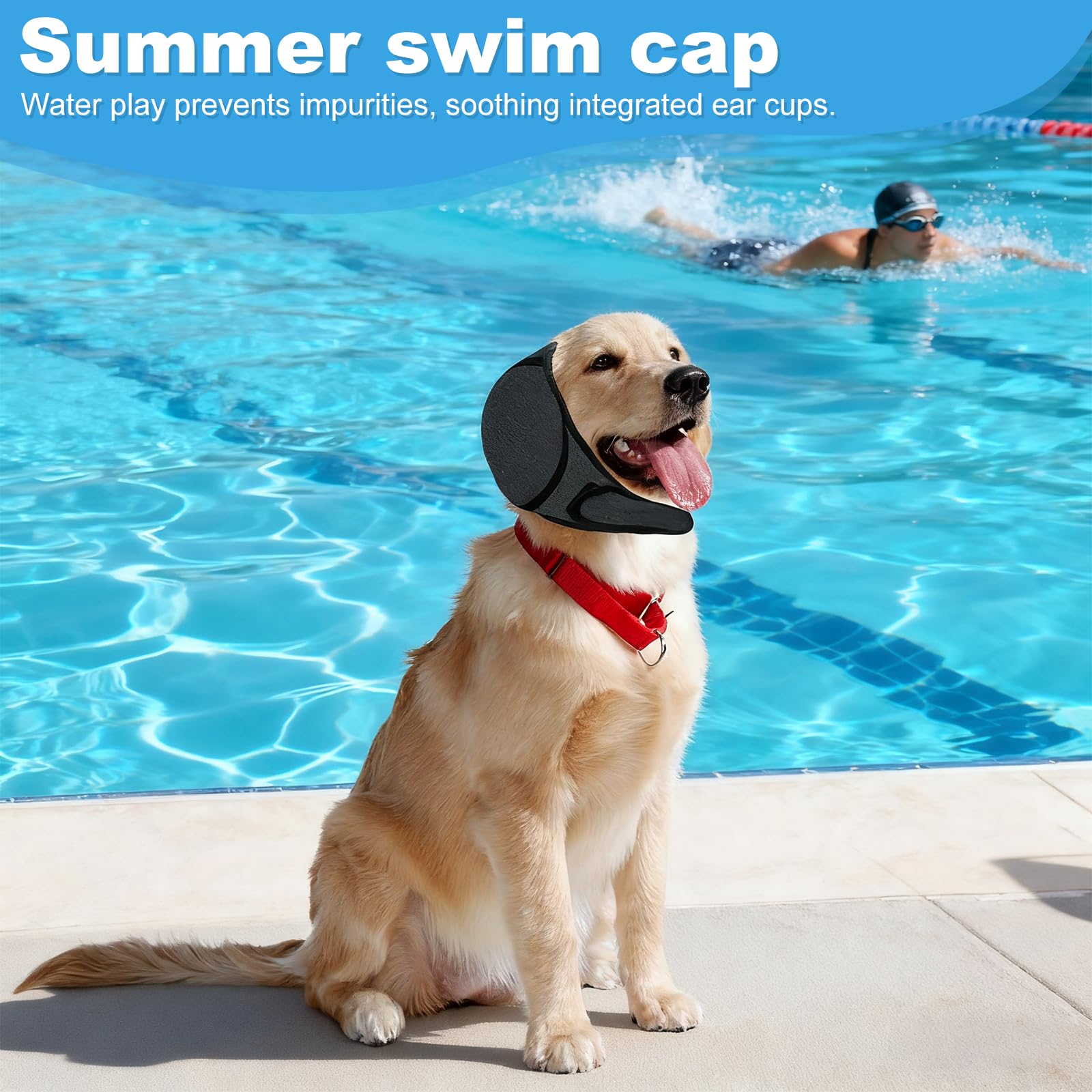 Dog Ears Cover, Dog Swim Ear Covers for Grooming Bathing - Image 4