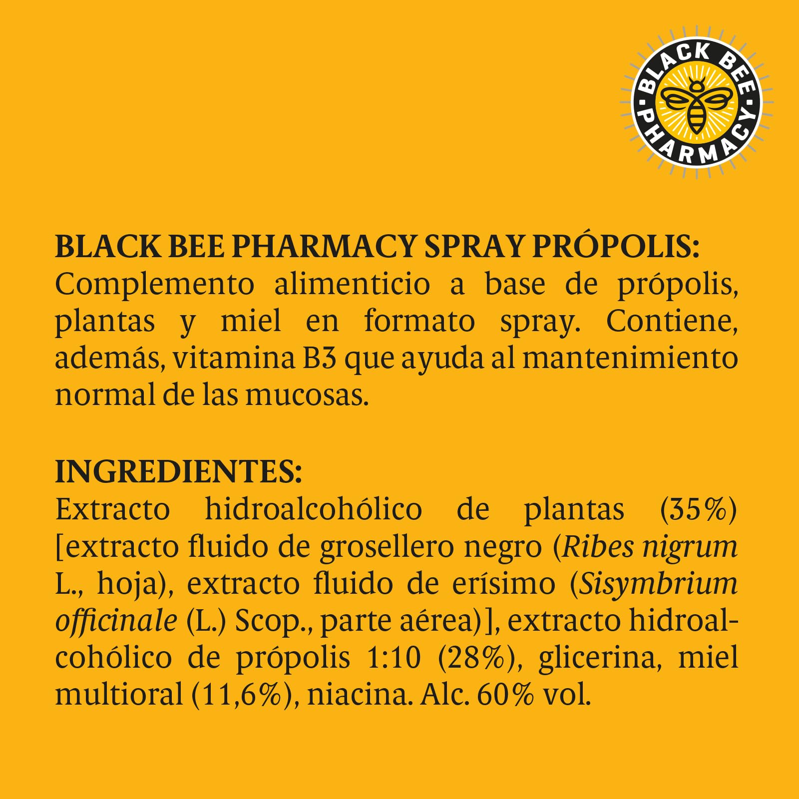 Black Bee, Spray de Própolis, 20 ml