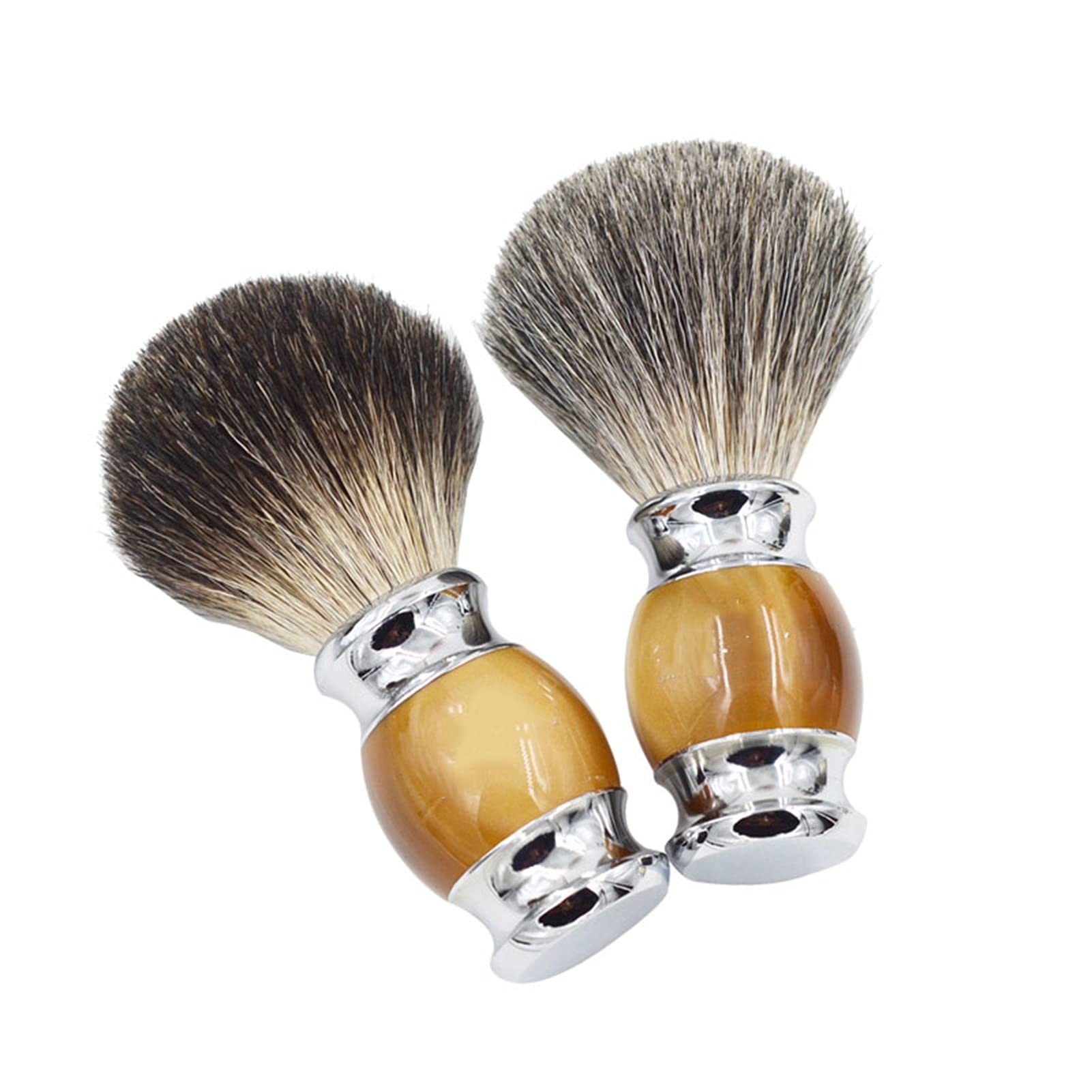 AnSafe Pennello da Barba Fatto a Mano Tasso Capelli Barba Pennello in Schiuma Portatile retrò Pennello da Barba Bagnato