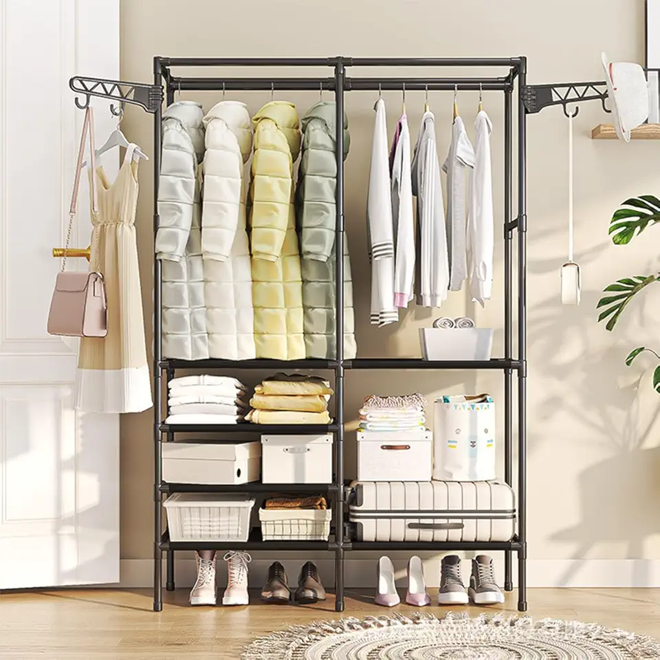 Arara Armario C/Sapateira Cabideiro em e Prateleiras em Preto