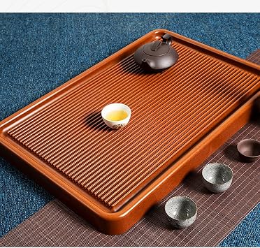 Large Square Wood Serving Tray, Bakelite Tea Tray, Tea Assortment, Tea Table Serving, Drain Station for Coffee Shop, Home Office Size 80*40*5cm