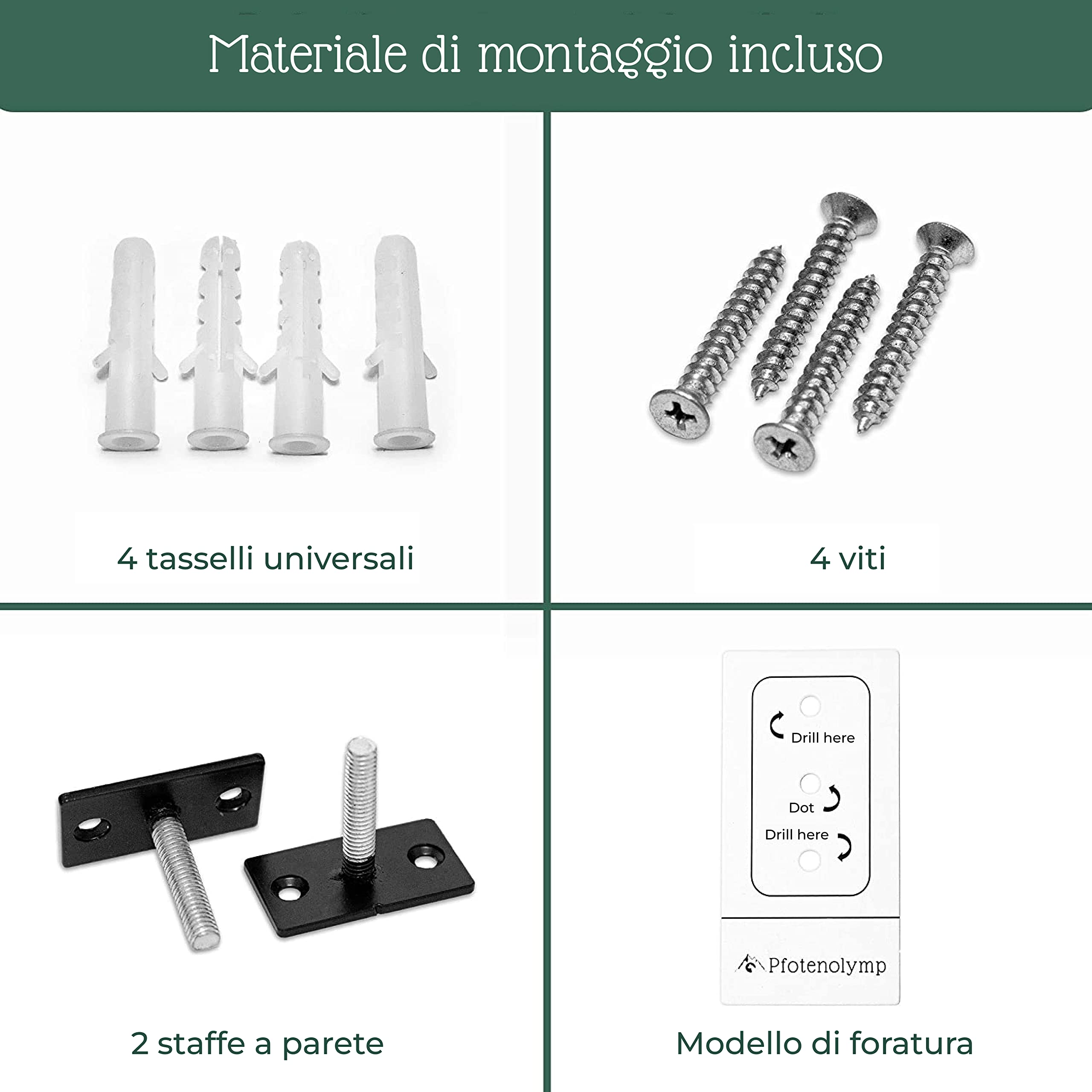 Pfotenolymp® Amaca per gatti fino a 10 kg, set completo, montaggio a parete