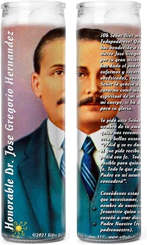 Gifts by Lulee, LLC Jose Gregorio Hernández Set Velas 2 Velas El Medico Sanador y Trajeta de Rezo Bendita por el Papa