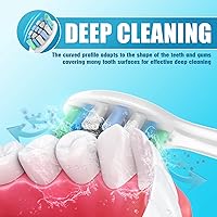 Vista 2 de Cabezales de cepillo de dientes de repuesto para Philips Sonicare: paquete de 8 cabezales de cepillo eléctrico de repuesto suave compatible