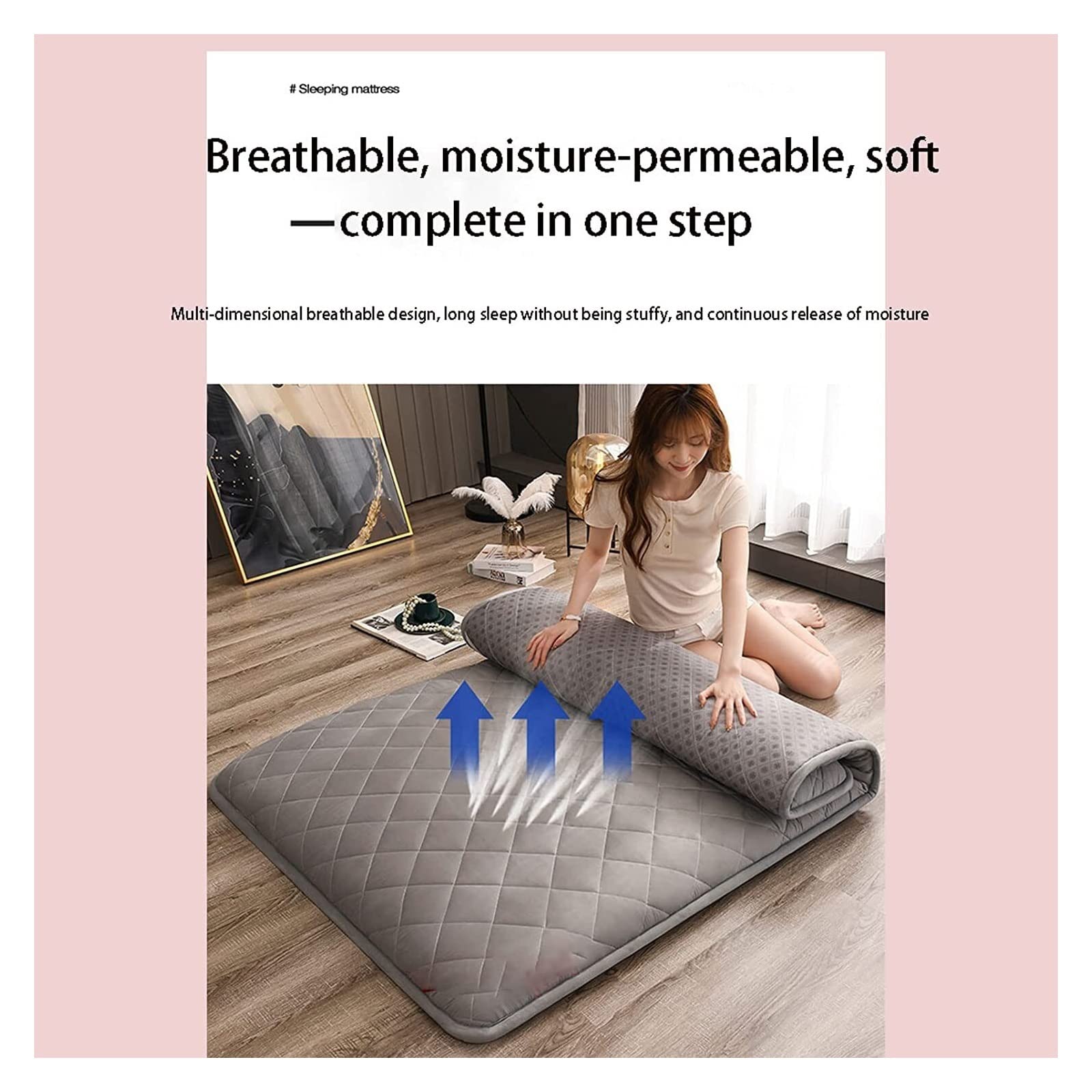 Matelas De Sol Japonais épais Et Pliable WNRLL - Confort Et Praticité Pour Chambre, Salon Ou Camping