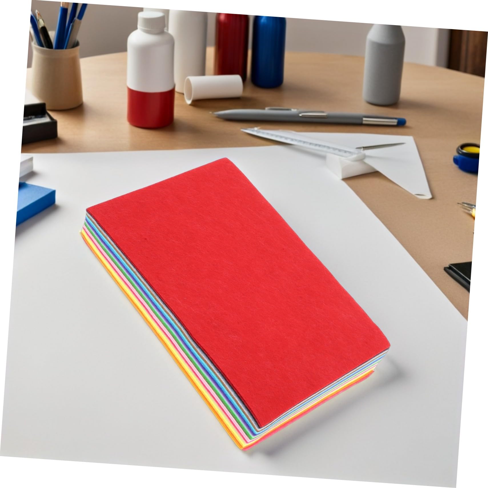 80 Piezas De Rectángulos De Tela De Fieltro Para Decoración De Álbumes De Recortes Manualidades De Fieltro Adornos Manualidades De Bricolaje Tela