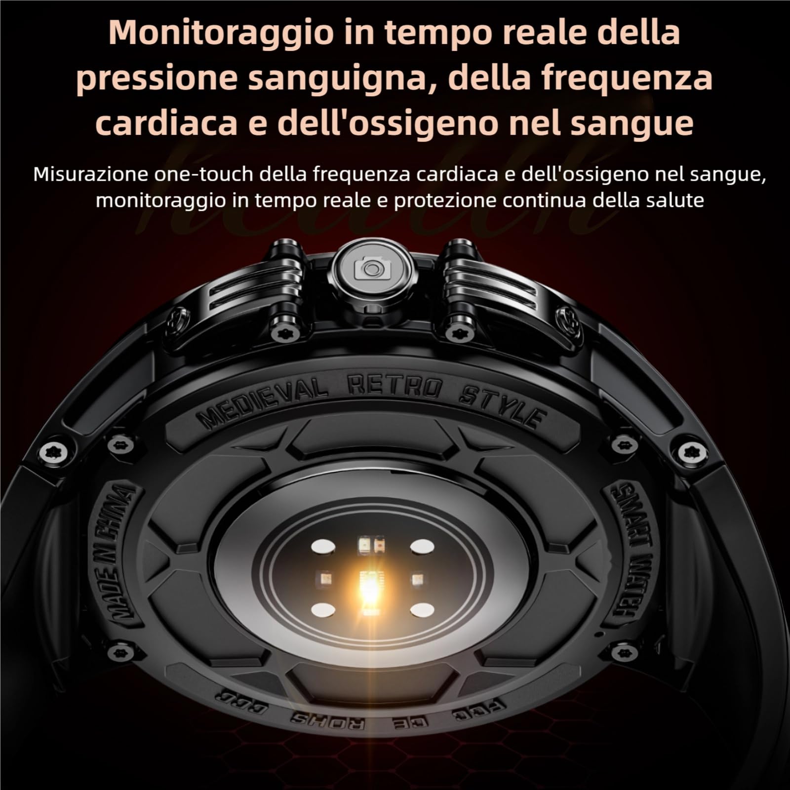 LOKMAT 4G Android Smart Watch, schermo AMOLED da 1,75'', 3 GB + 32 GB, tracker di attività fisica sportiva, smartwatch per uomo e donna, con slot per scheda SIM, fotocamera rotante, GPS, WiFi (nero)