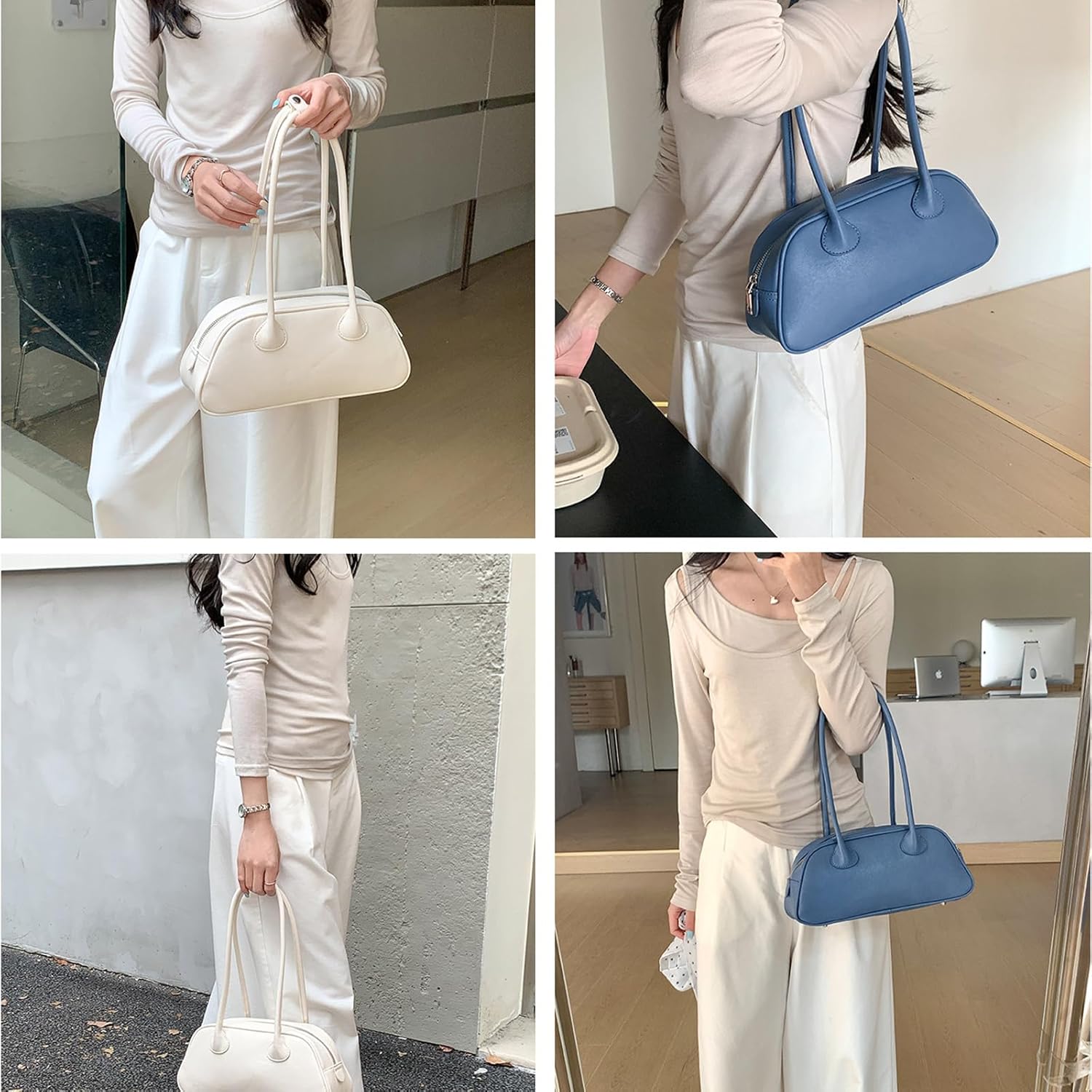 Stylish PU Handbag Zippers Shoulder Bag Luxurious Underarm Purse for Everyday Commutes and Social Gatherings