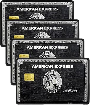 4 Credit Card Skins American Express Debit Card Skin Waterproof Wrinkle Resistant Removable for Bank Debit Credit Cards Black Parallel Import