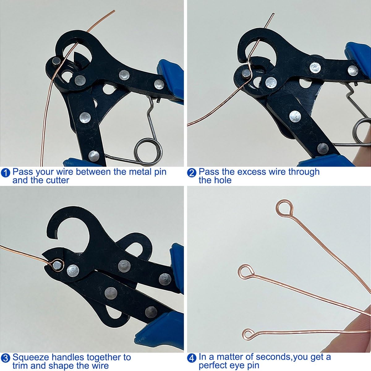 1-teiliges Drahtrollzangen-Set, Mehrzweck-Schmuckzange, One-Step Looper 3 Mm/1,55 Mm/2,25 Mm, Drahtrollzange for Biegen Und Wickeln, for Halsketten, Armbänder, Ohrringe Und Reparaturen(Brown,2.25mm)