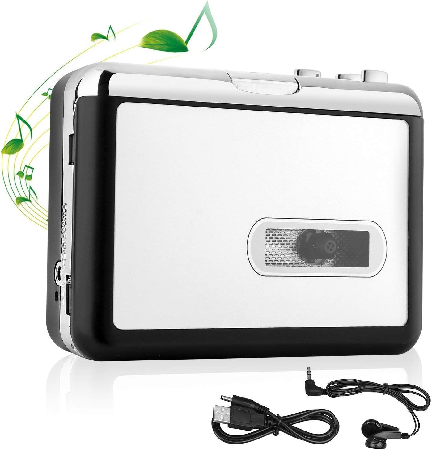Microware Old Cassette to MP3 Converter USB Cassette Player from Tapes to MP3 Converter for Laptop, PC and Mac Work for Window iOS Convert Walkman Cassettes to Digital Format