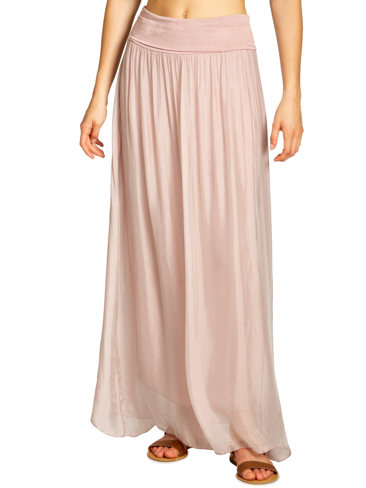 Caspar RO025 eleganter Leichter Langer Damen Sommer Rock