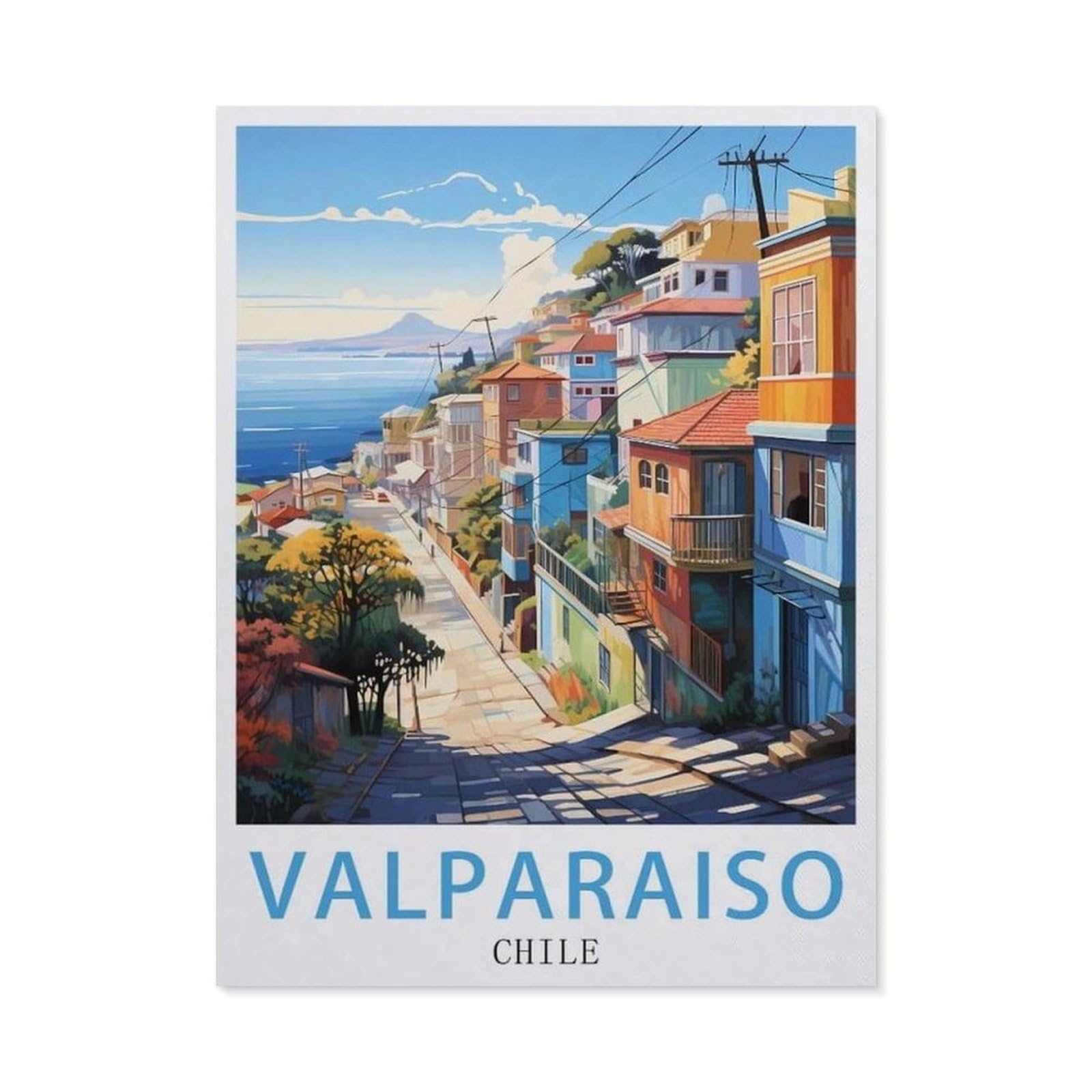 Tin Sign，Valparaiso Chile(30x40cm）