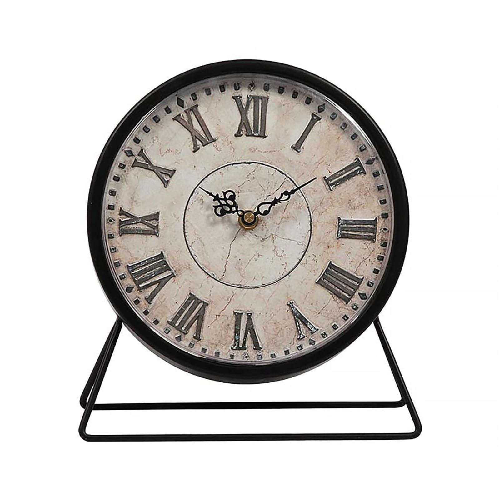 VHdryEDT Vintage Mantel Clock Fireplace Retro Decorative Table Clock Home Living Room Office Decoration Simple Desktop Iron Easy To Read