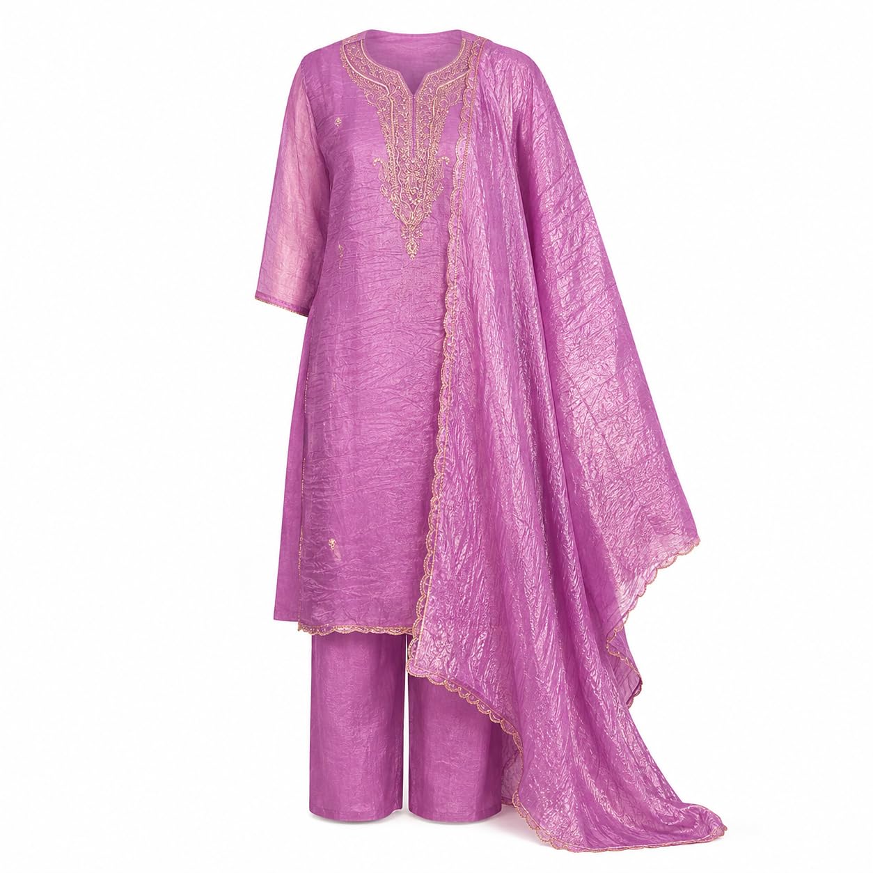 nyna Women's Silk Work Dress | Premium Silk Ethnic Dress with Embroidery | Festive, Wedding Elegant Traditional Outfit-picture-55