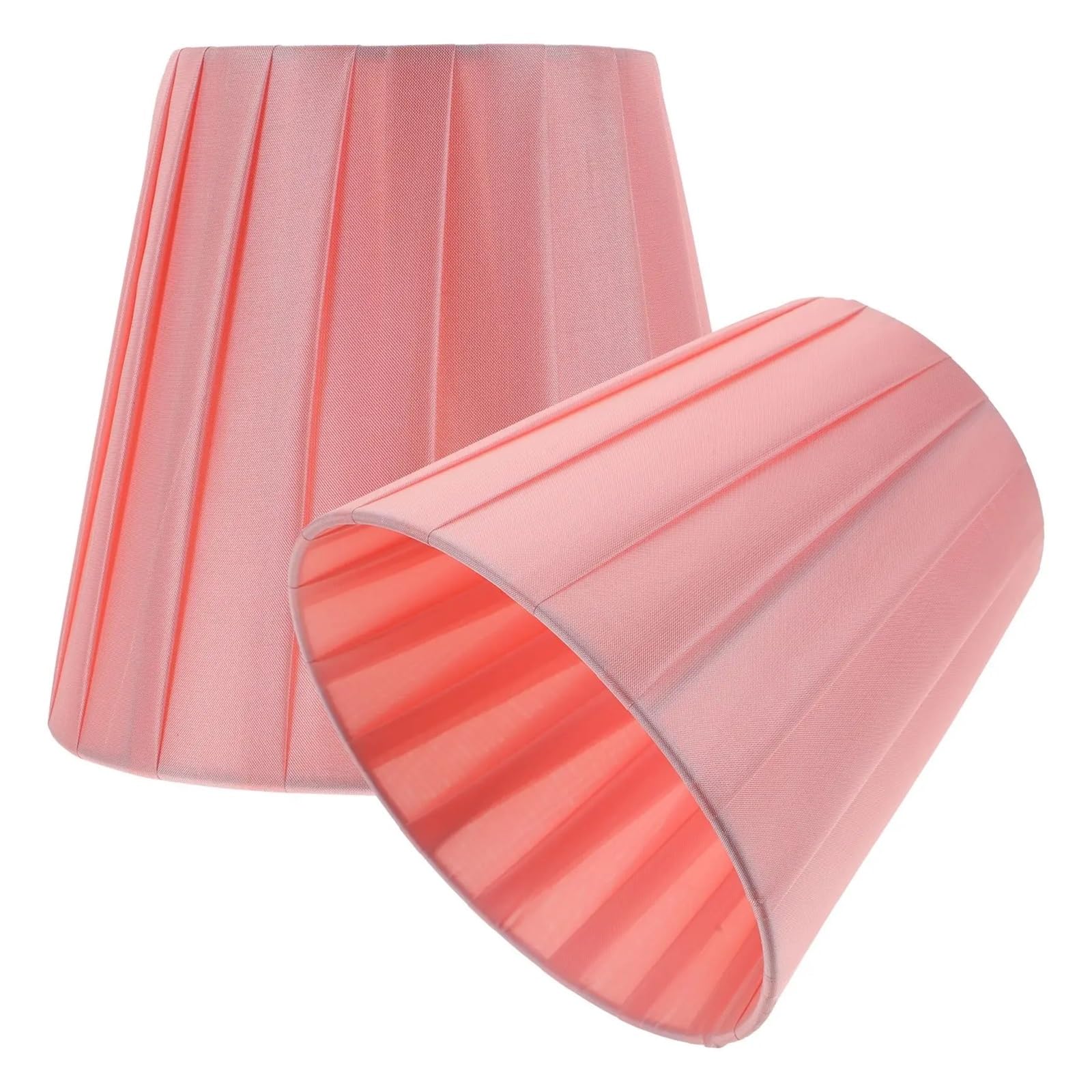 Qmvdojr Pink 2Pcs Clip On Lamp Shades Fabric Replacement Vintage Small Wall Desk Iron Lampshade Cover Lighting Accessories