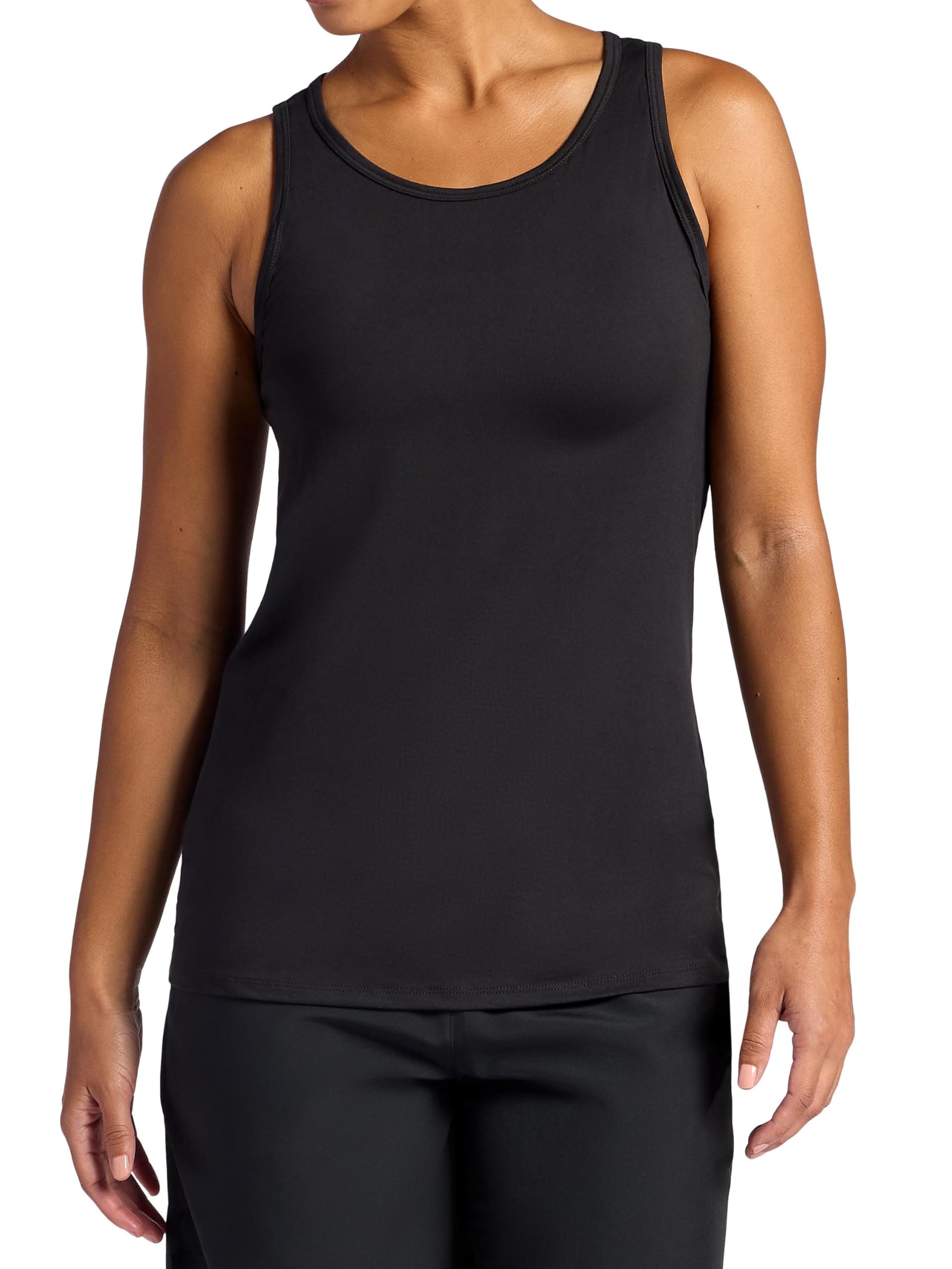 Gaiam Women's Relax Crewneck Tank Top, Relaxed Fit, Stretch Midweight Material