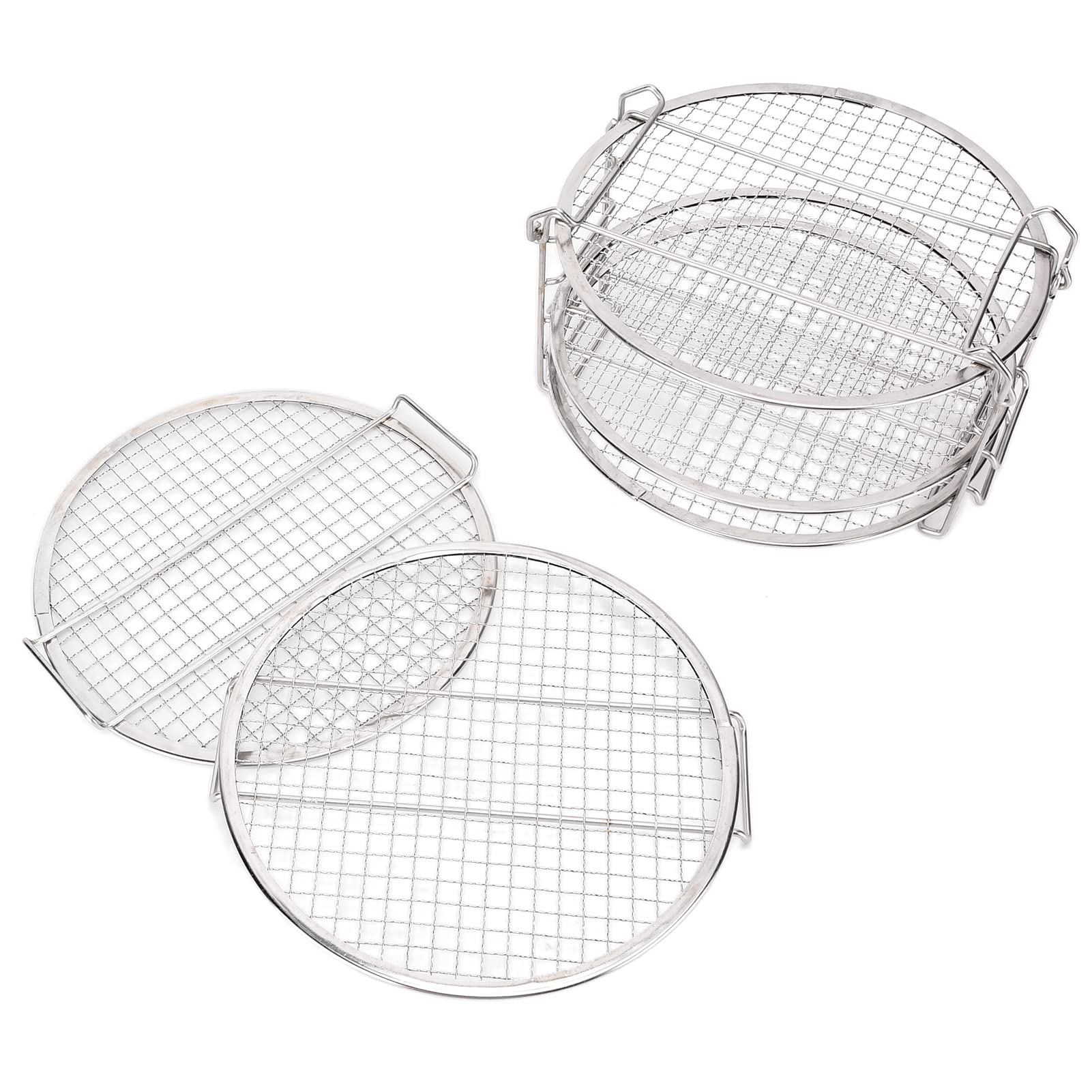 Stackable Stainless Steel Dehydrator Rack with Scalding Gloves for Foodi Fryer, Durably Drying Rack, Save Space