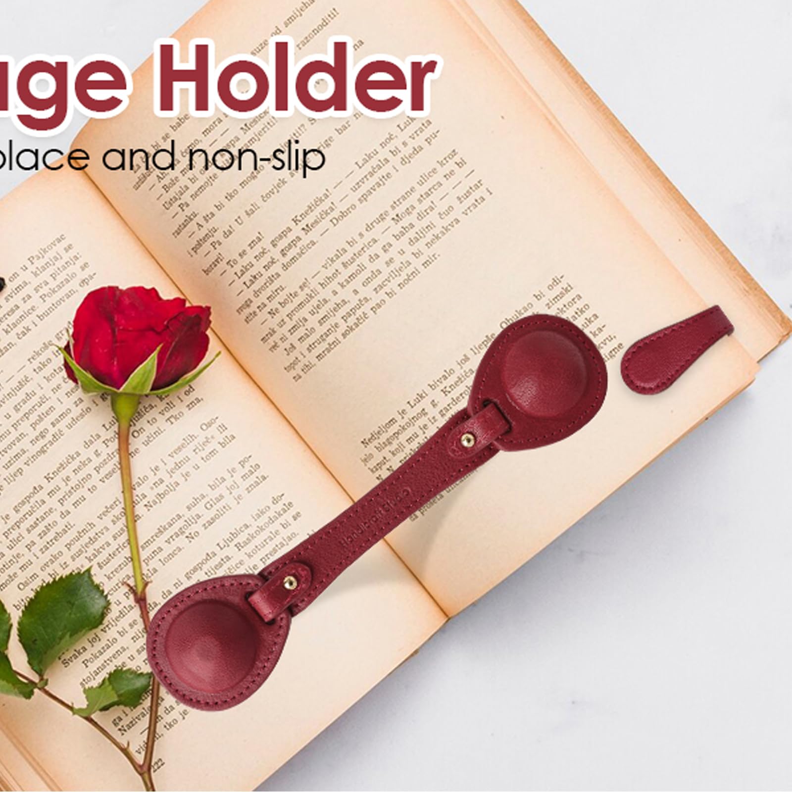 Bookmark With Pen Holder,Magnetic Bookmarks, Personalized Magnetic Leather Pen Holder Bookmark Super Convenient Firm Adsorption Travelers Reading Lovers - View #5