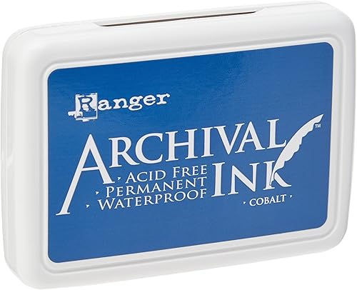 Ranger AIP31444 - Almohadilla de tinta Cobalt Archival Dye permanente impermeable, 1 unidad (paquete de 1), multicolor