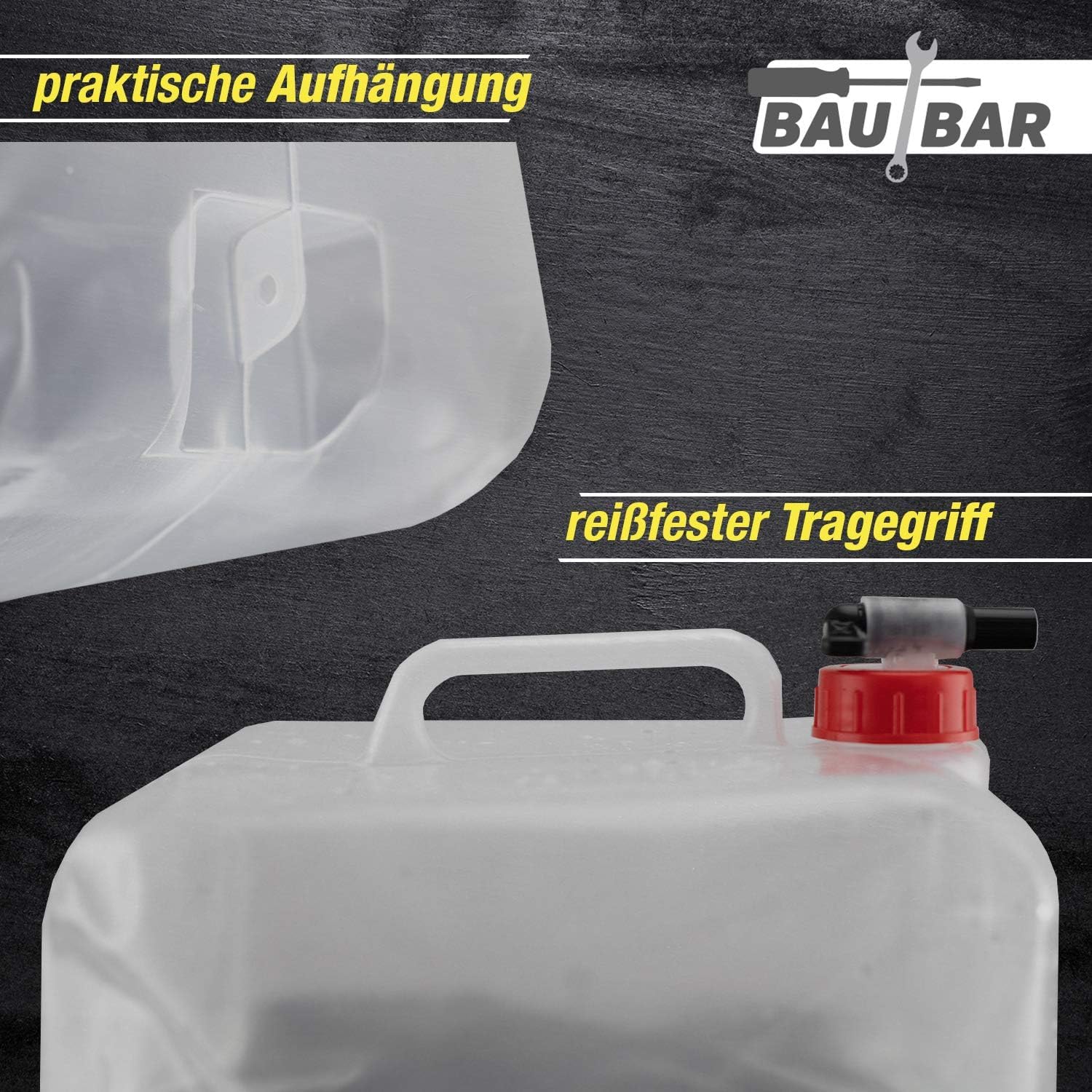 Darryy Tanica Pieghevole con Rubinetto, 2 PCS Taniche per Acqua Pieghevoli 20L