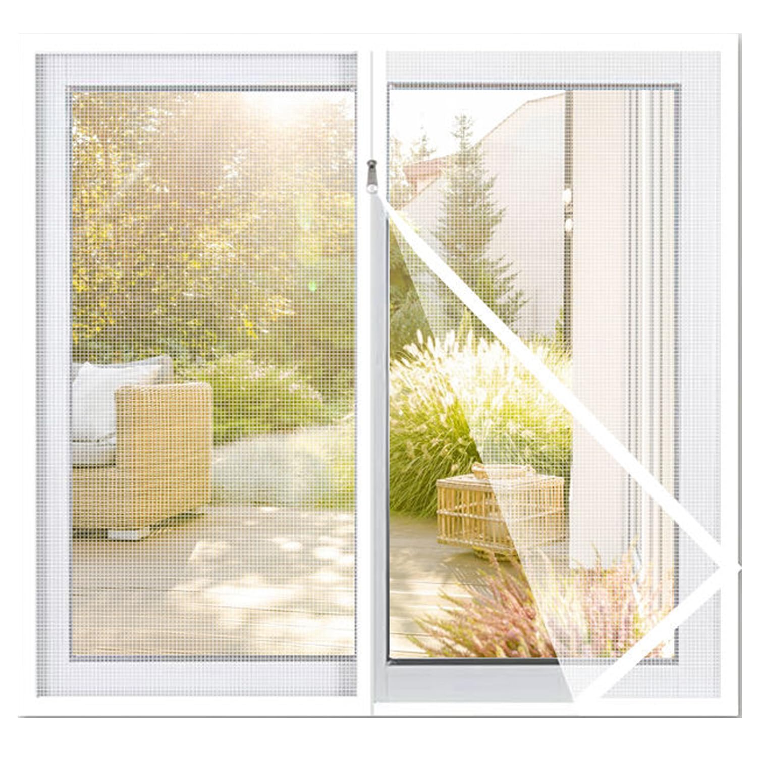 Direfly White Velcro White Mesh 60X100cm(W*H) Fly Screen Mosquito Net For Window, Fly Window Screen Mesh Insect Netting Bee Mosquito