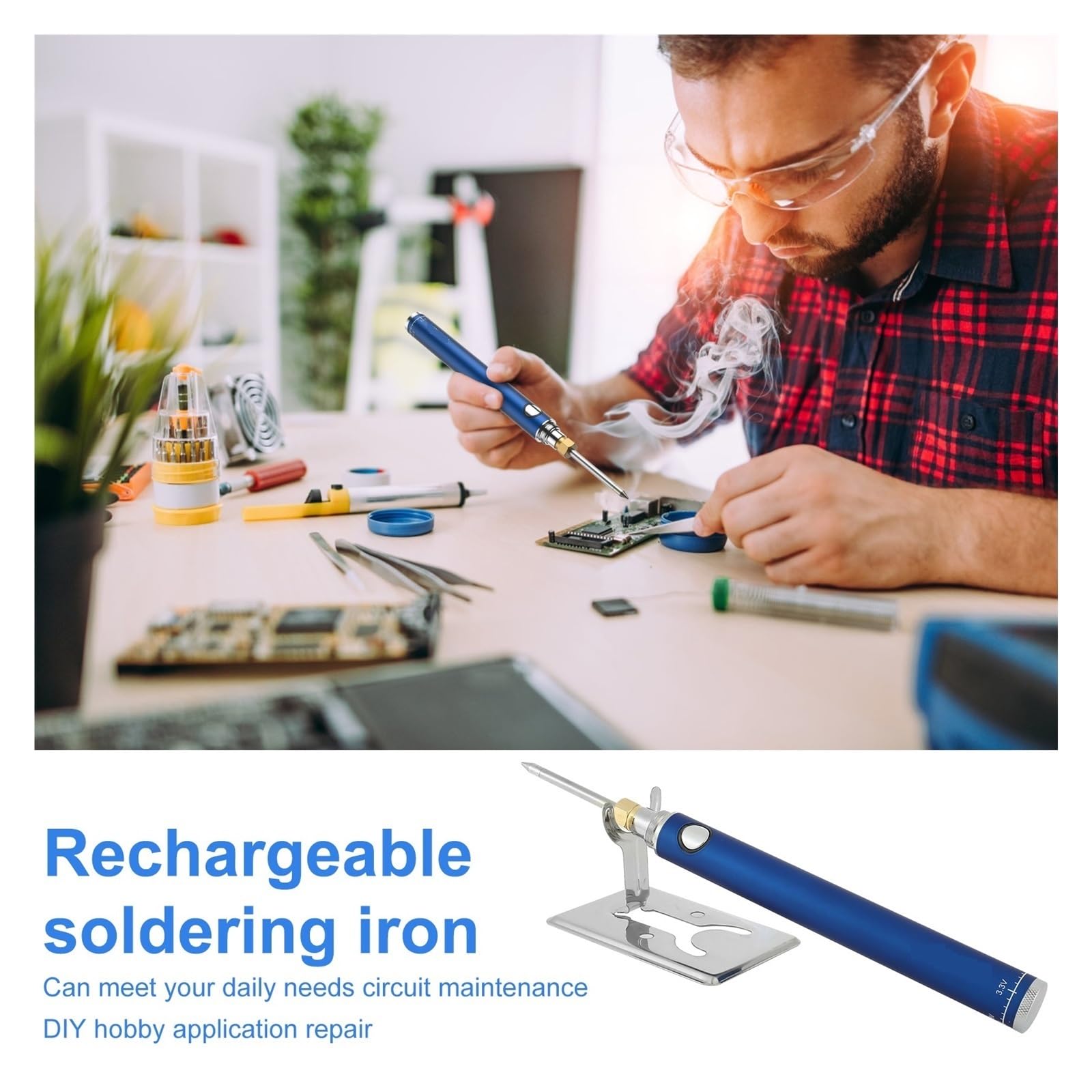 Kit Saldatore Elettrico A Riscaldamento Rapido Senza Fili Kit Saldatore Elettrico Portatile Ricaricabile Il Miglior Regalo