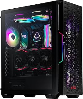 XPG STARKER AIR Mid-Tower ATX PC Case with Front Mesh Panel and ARGB Light Effect Black (STARKERAIR-BKCWW)