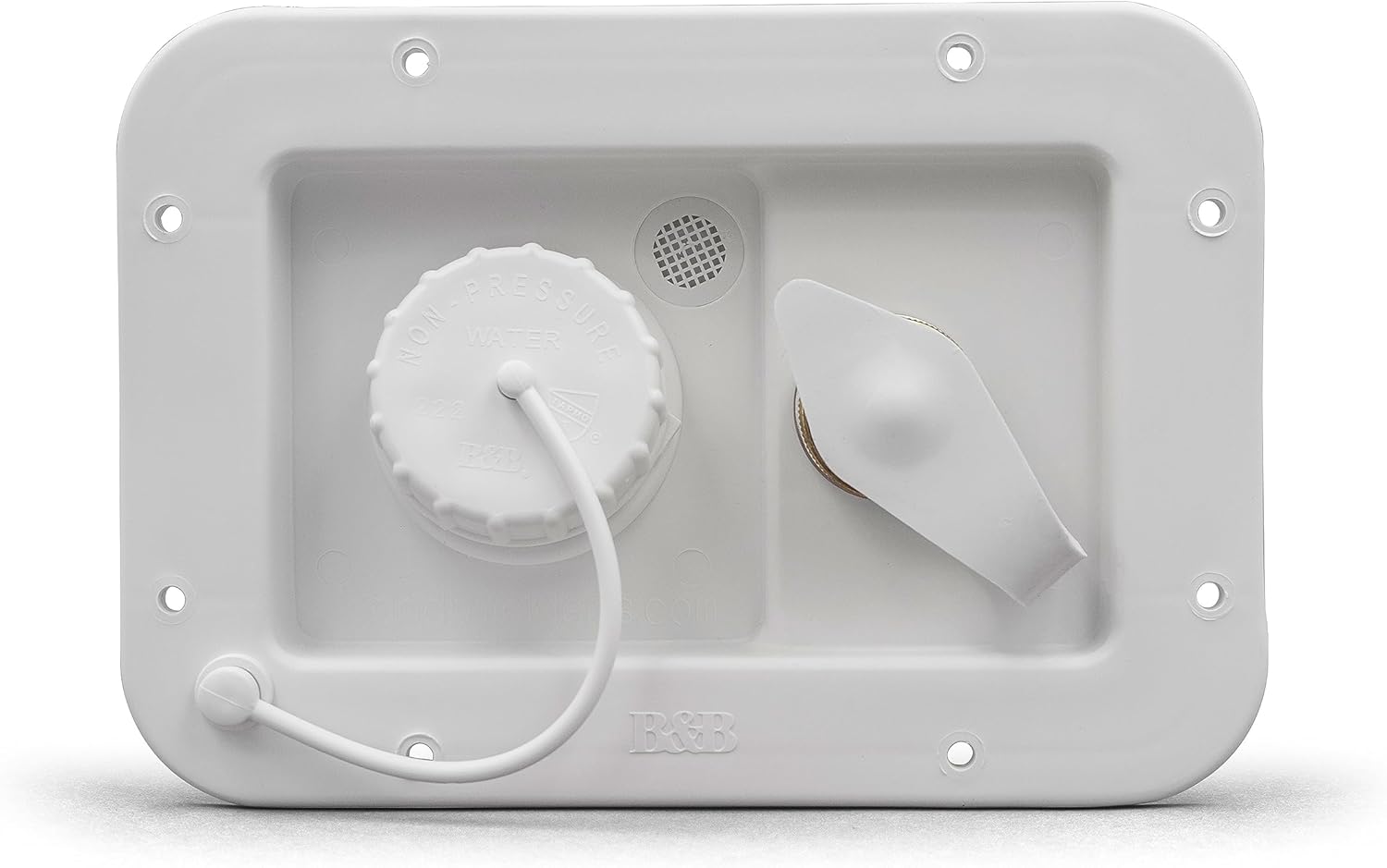 B&B Molders 94224 City/Gravity Dish Brass CV, Polar White