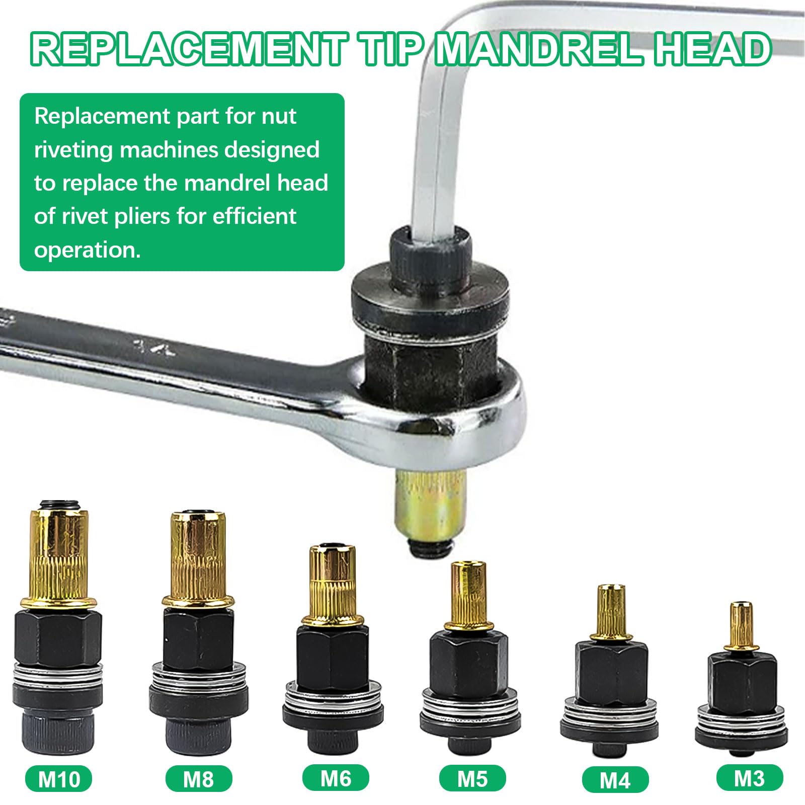 Mophorn Kit D'outils Pour écrous à Rivets , Outil Pour écrous à Rivets