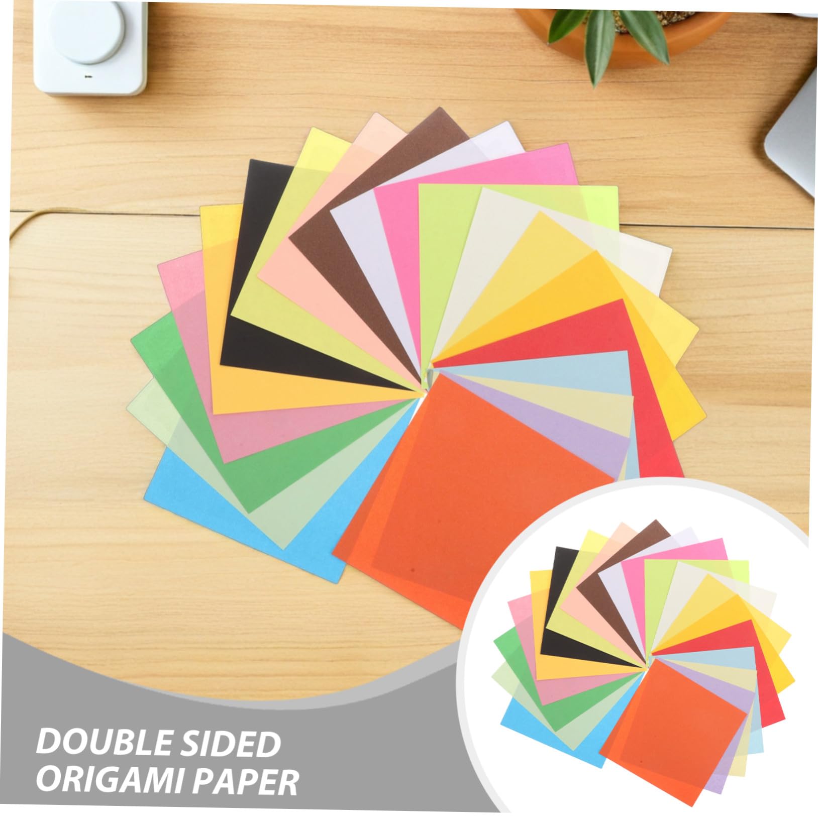 Origami Papier, Quadratisch, Doppelseitig, 600 Blatt, Papier