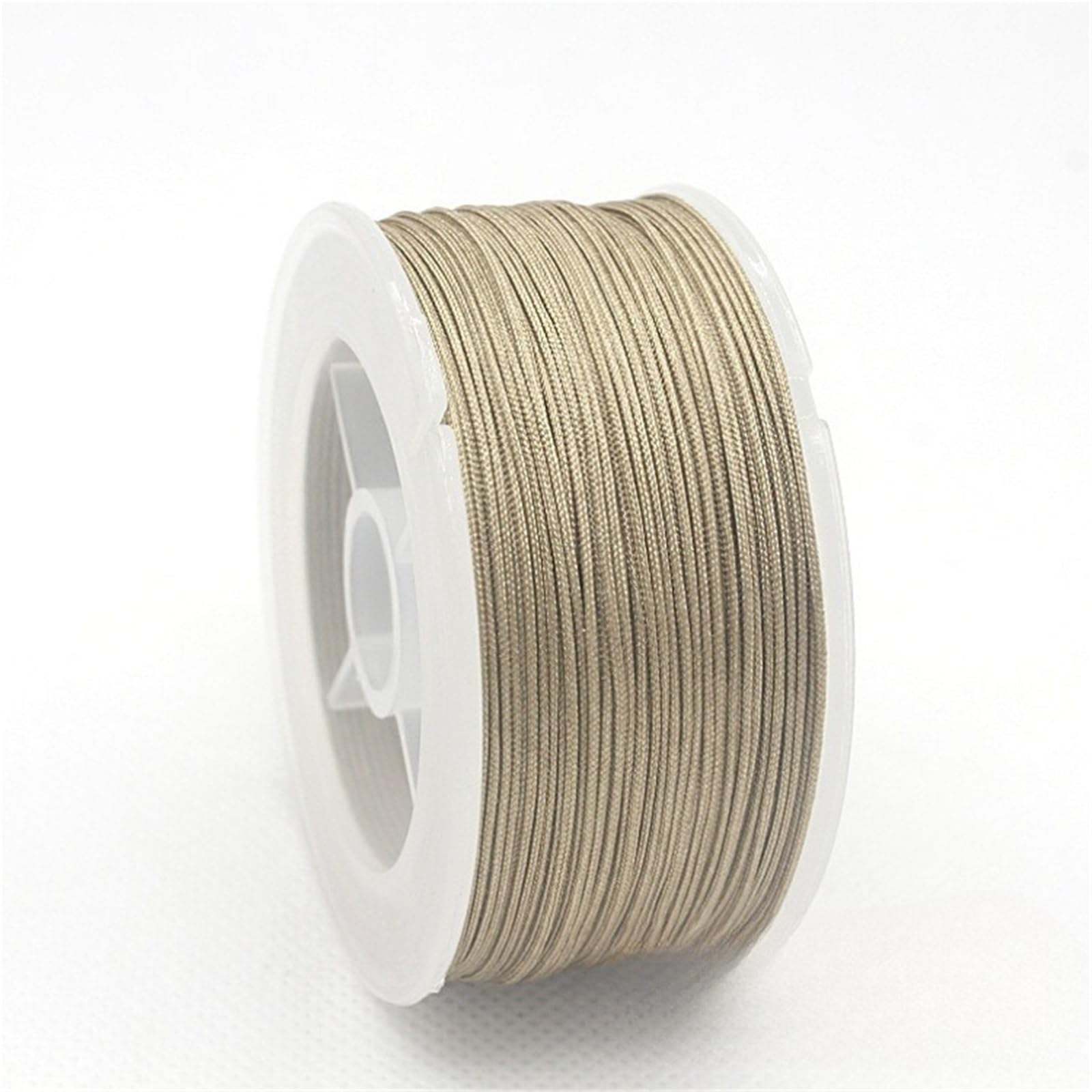 Nylon Cord Thread 5PCS 2mm 50m Nylon Cord Thread For Jewelry DIY Making Necklace Handmade Material Rope Beading Braided String for Making Bracelet, Necklace, Chinese Knot(Khaki)