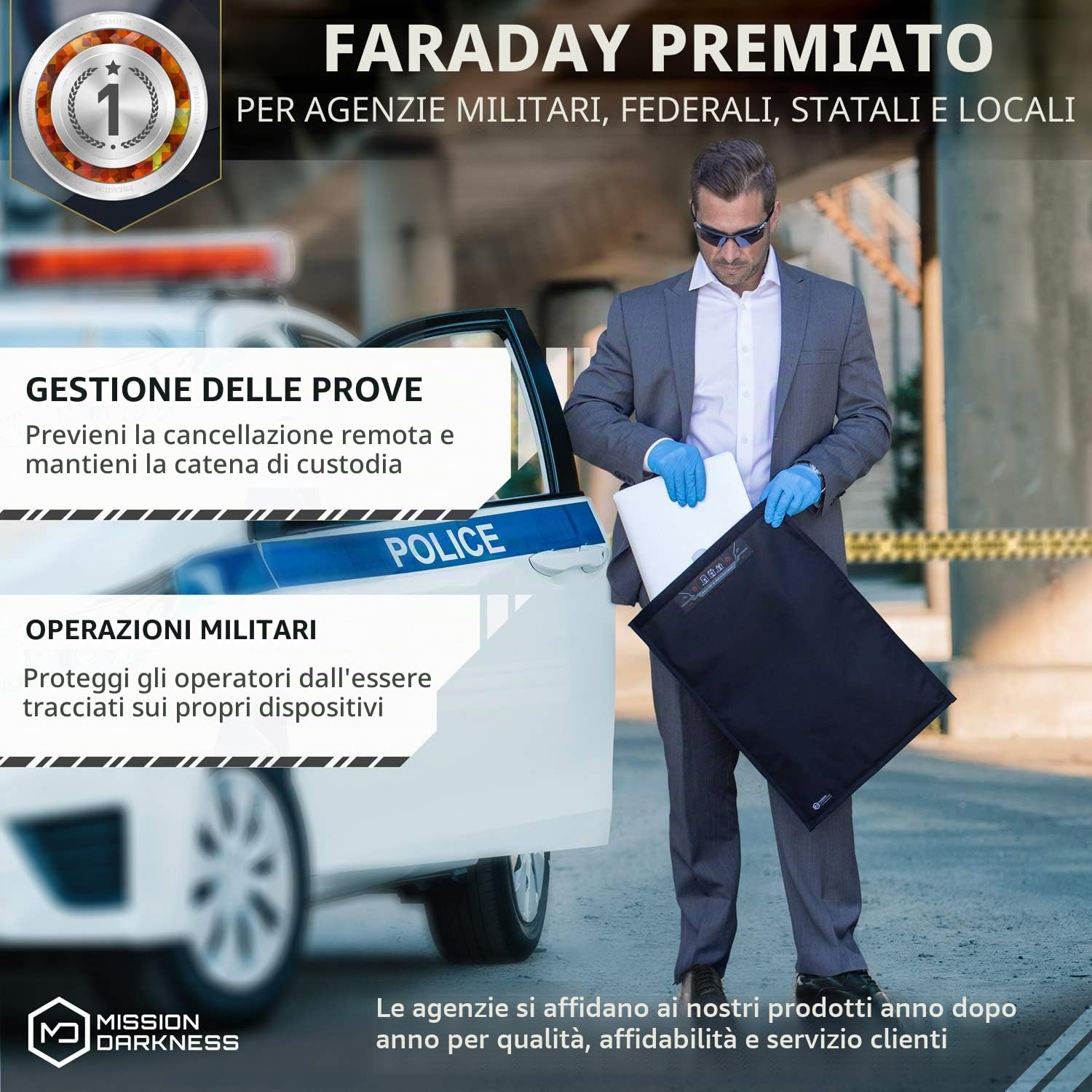 Mission Darkness Non-Window Faraday Bag for Laptops // Device Shielding for Law Enforcement, Military, Executive Privacy, EMP Protection, Travel & Data Security, Anti-hacking & Anti-tracking Assurance